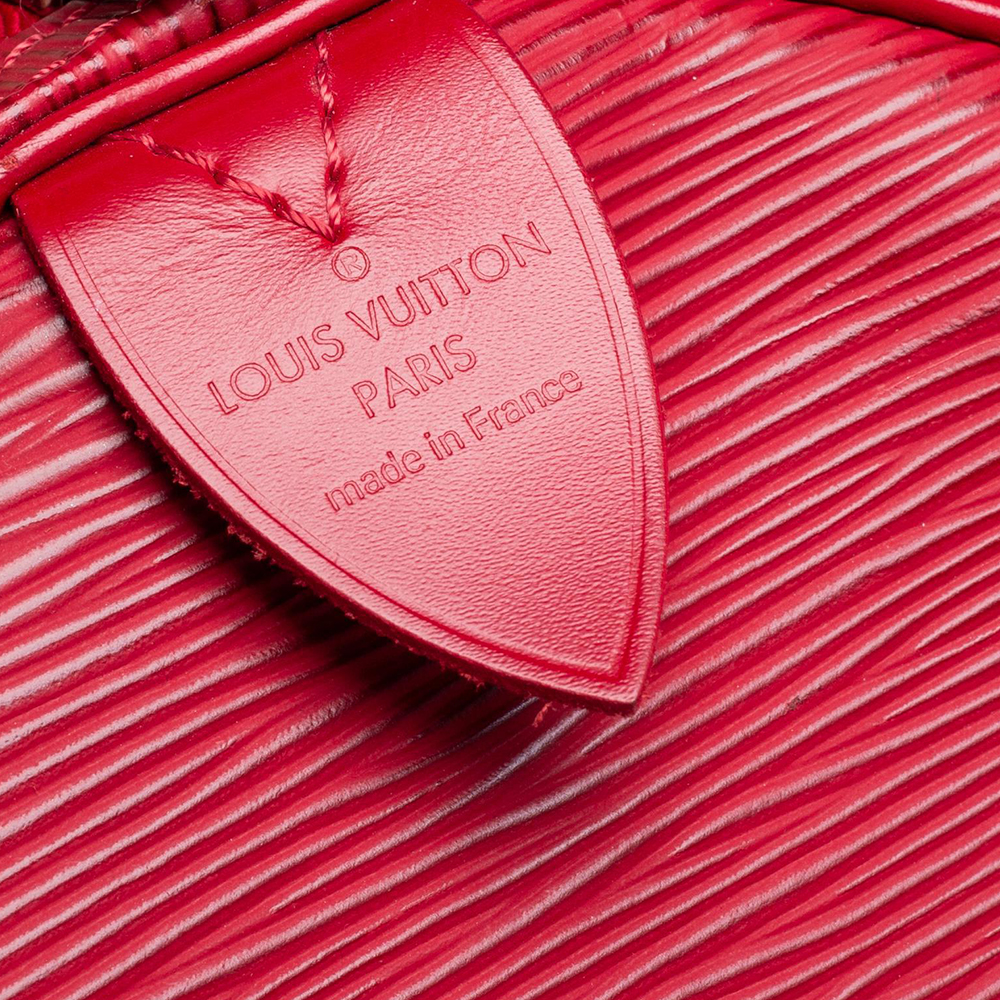 Louis Vuitton Red Epi Leather Keepall 45