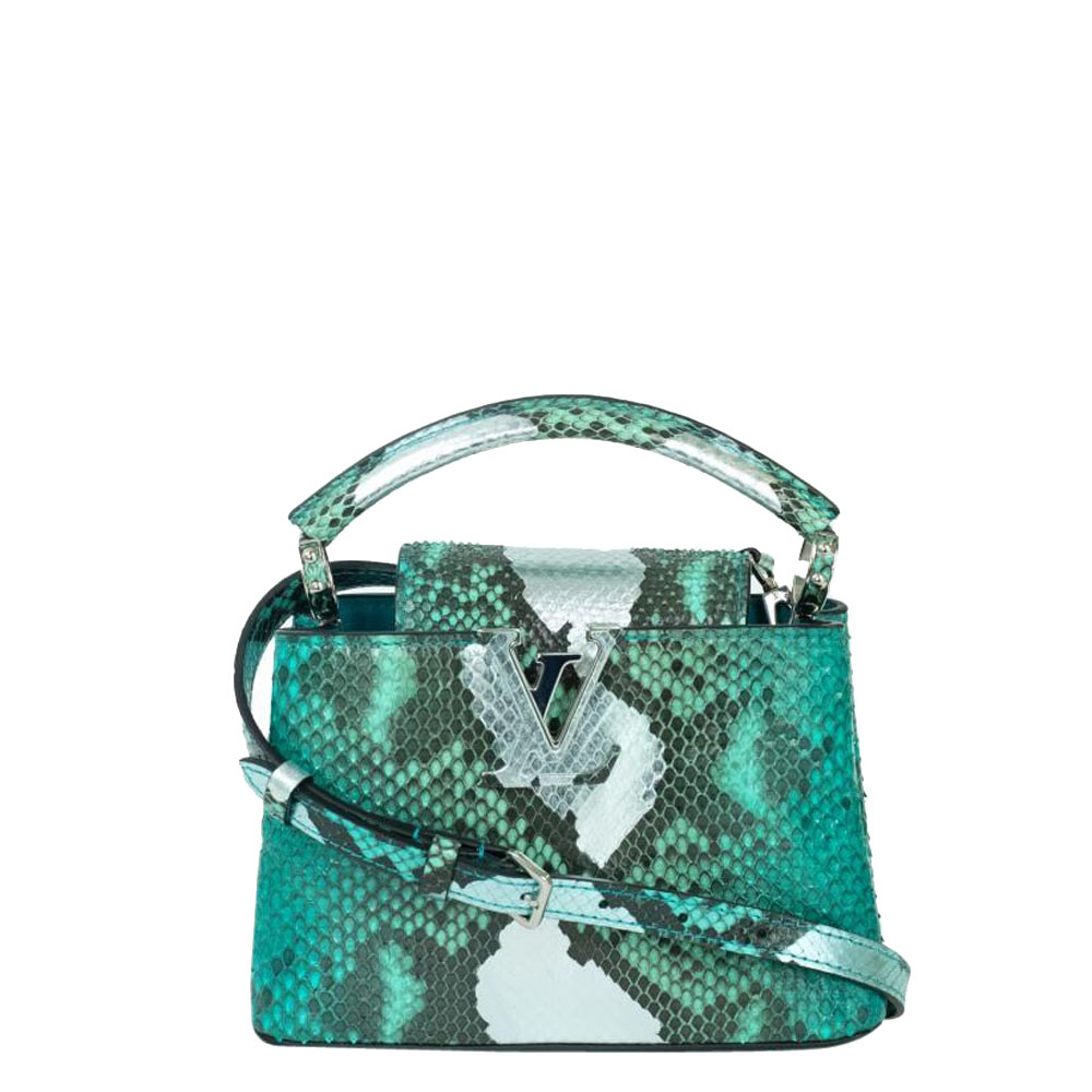 Louis Vuitton Green Python Leather Capucines BB (2019) Bag
