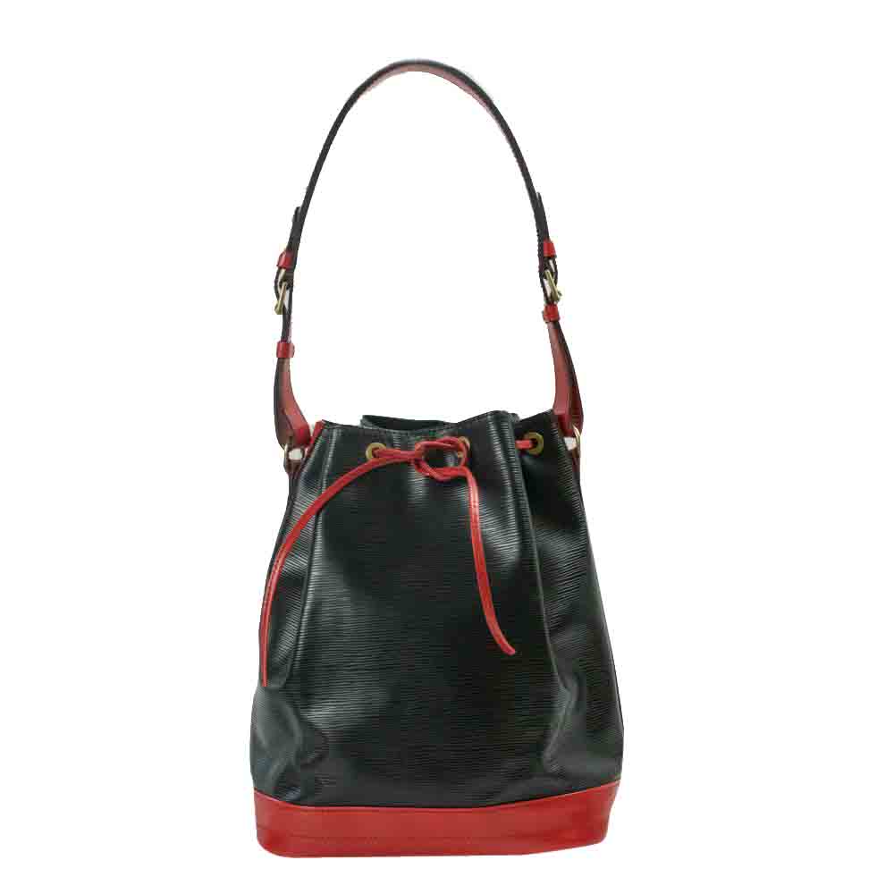 Louis Vuitton Black/Red Epi Leather Noe Bucket Bag