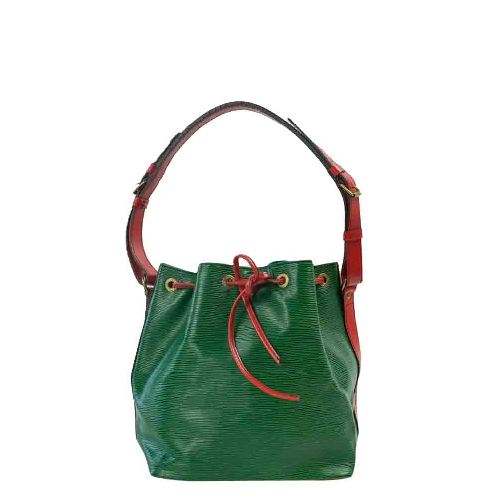 Louis Vuitton Green/Red Epi Leather Noe Bucket Bag