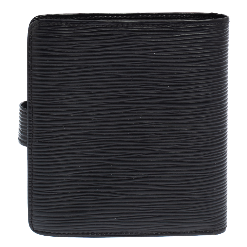 Louis Vuitton Black Epi Leather Compact Wallet