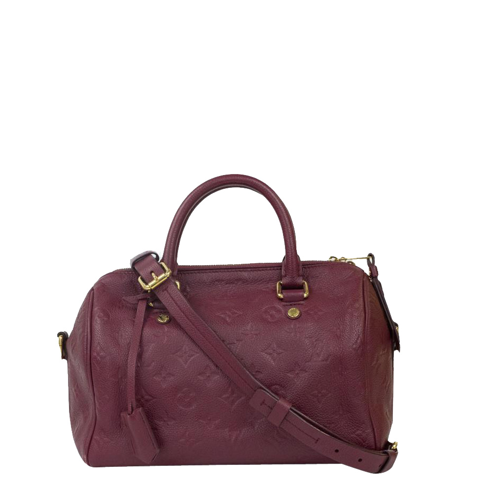 Louis Vuitton Burgundy Monogram Empreinte Leather Speedy Bag