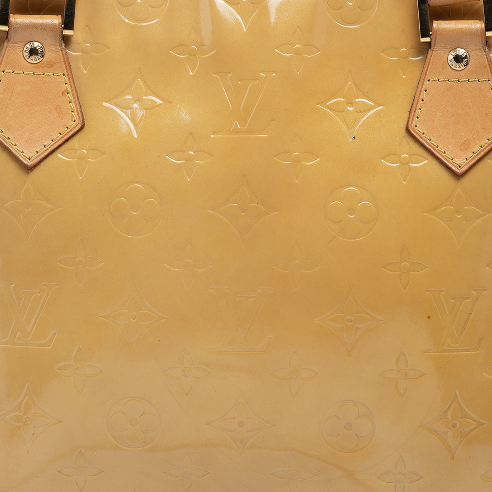 Louis Vuitton Lime Monogram Vernis Houston Bag