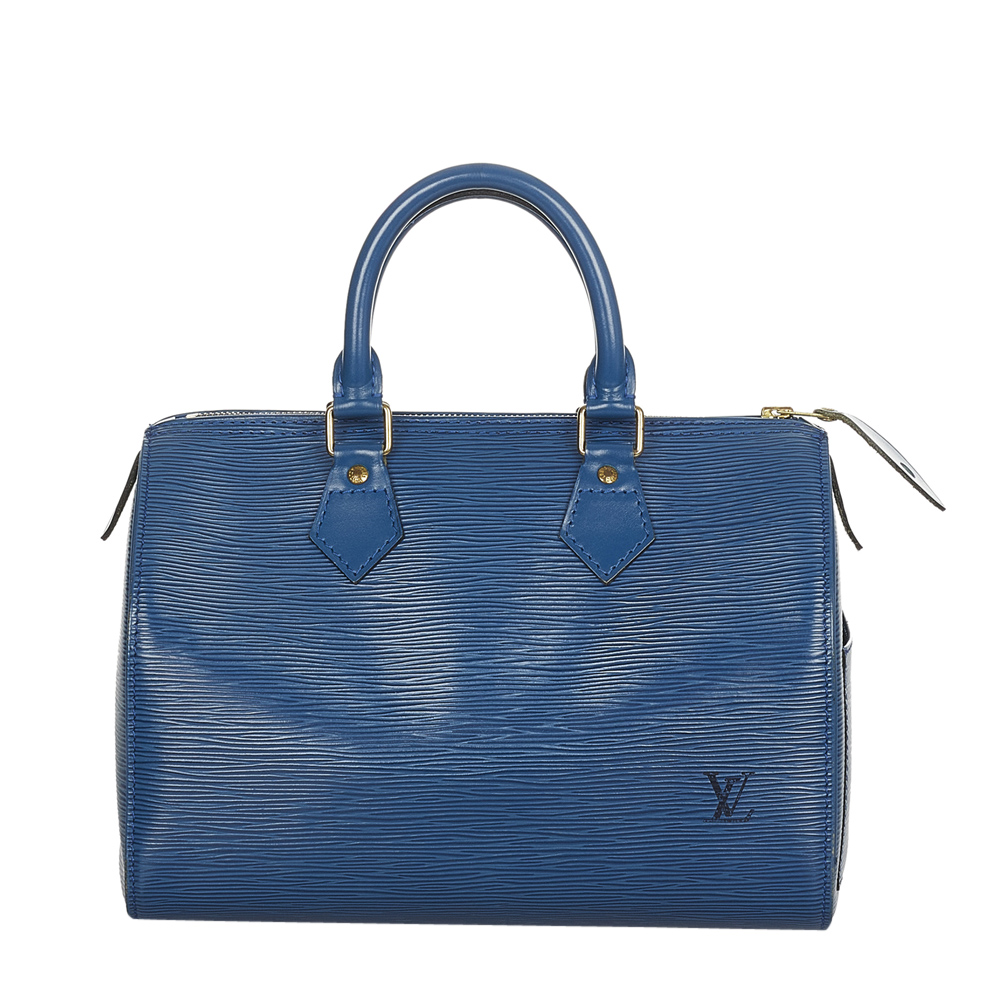 Louis Vuitton Blue Epi Leather Speedy 25 Top Handle Bag