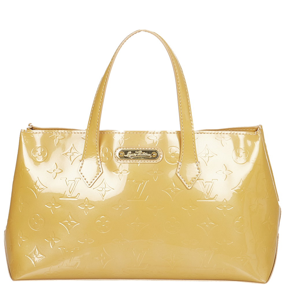 Louis Vuitton Brown Vernis Leather Wilshire PM Satchel Bag