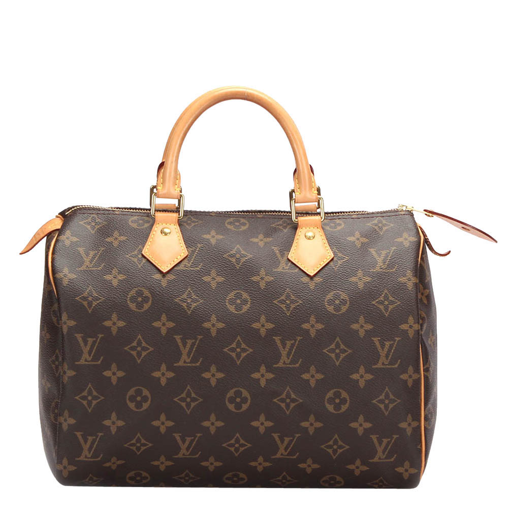 Louis Vuitton Brown Monogram Coated Canvas Speedy 30 Top Handle Bag