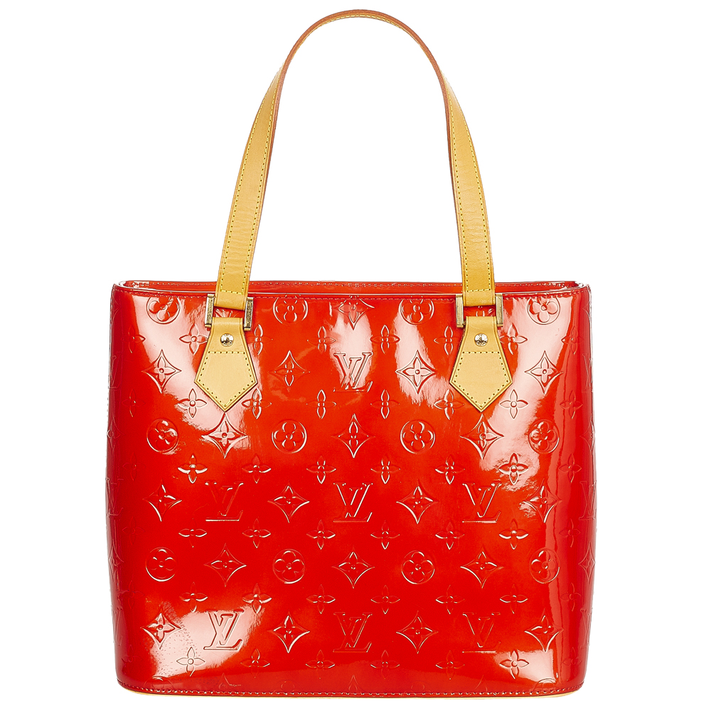 Louis Vuitton Red Vernis Leather Houston Tote Bag