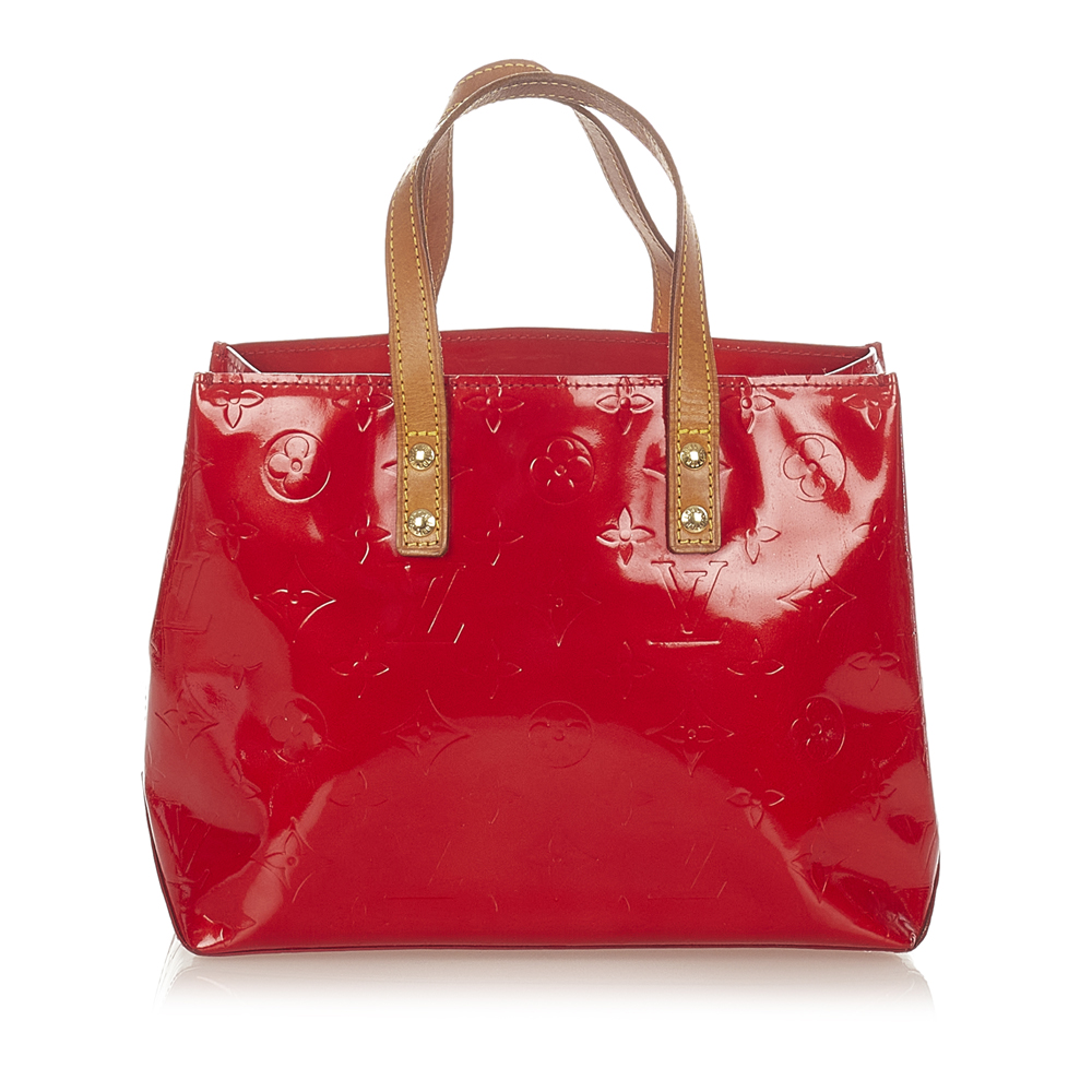 Louis Vuitton Red Monogram Vernis Reade PM bag1