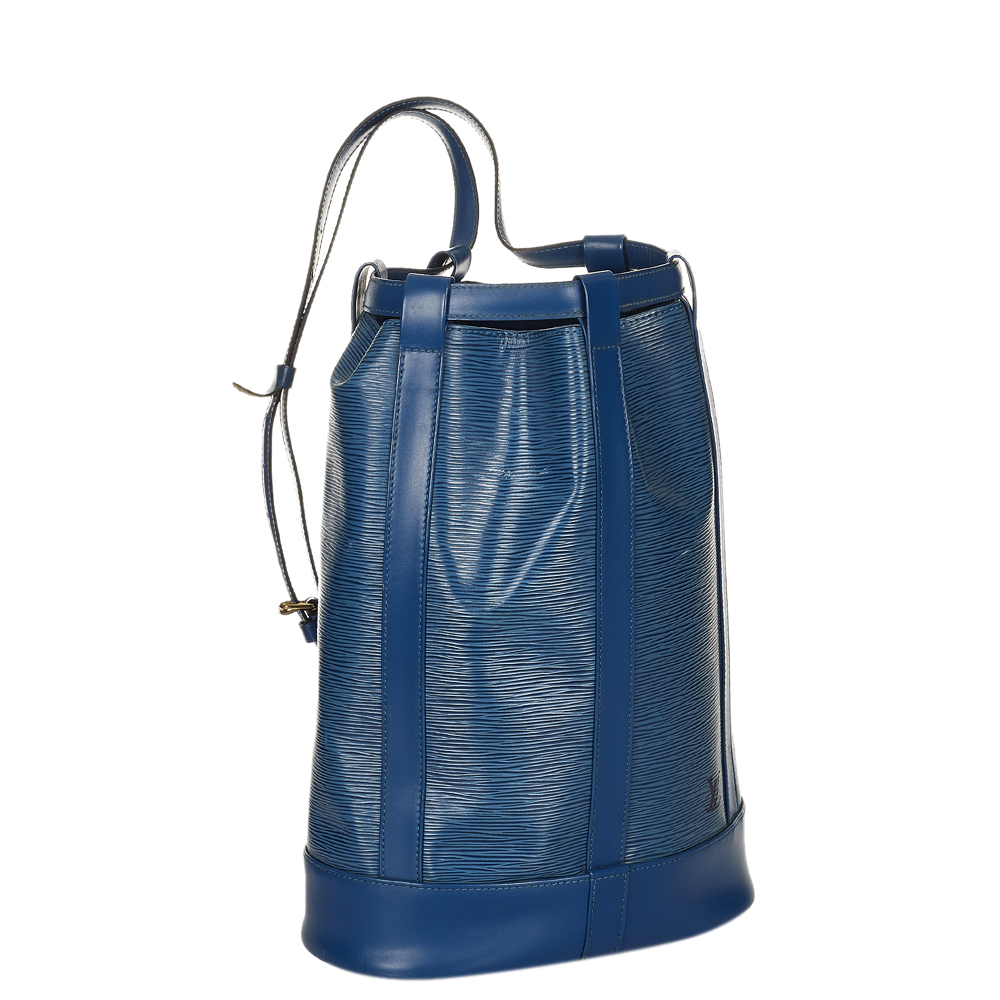 Louis Vuitton Blue Epi Leather Randonnee PM Backpack