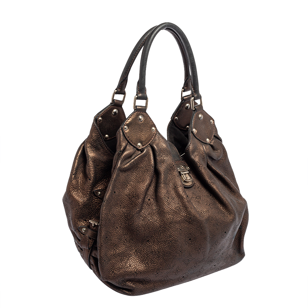 Louis Vuitton Bronze Monogram Mahina Leather L Bag