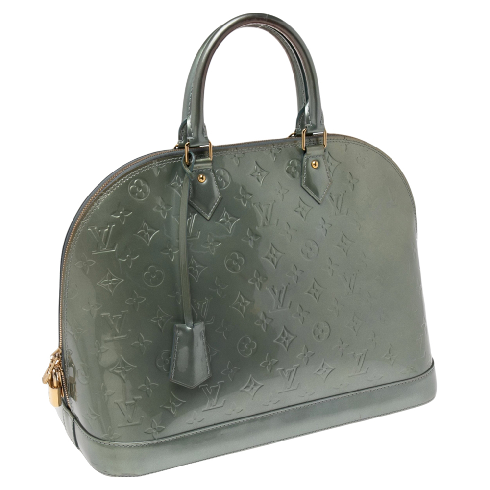 Louis Vuitton Givre Monogram Vernis Alma GM Bag