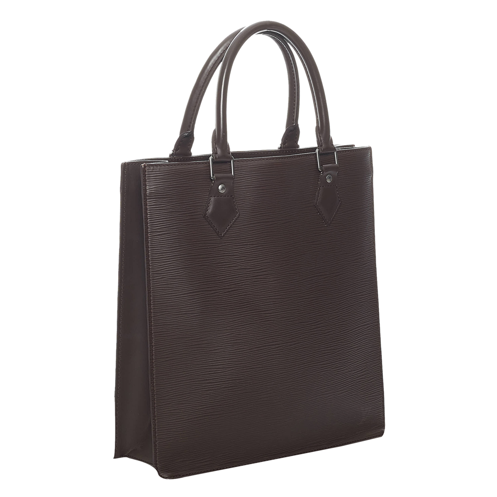 

Louis Vuitton Brown Epi Leather Sac Plat PM Tote Bag