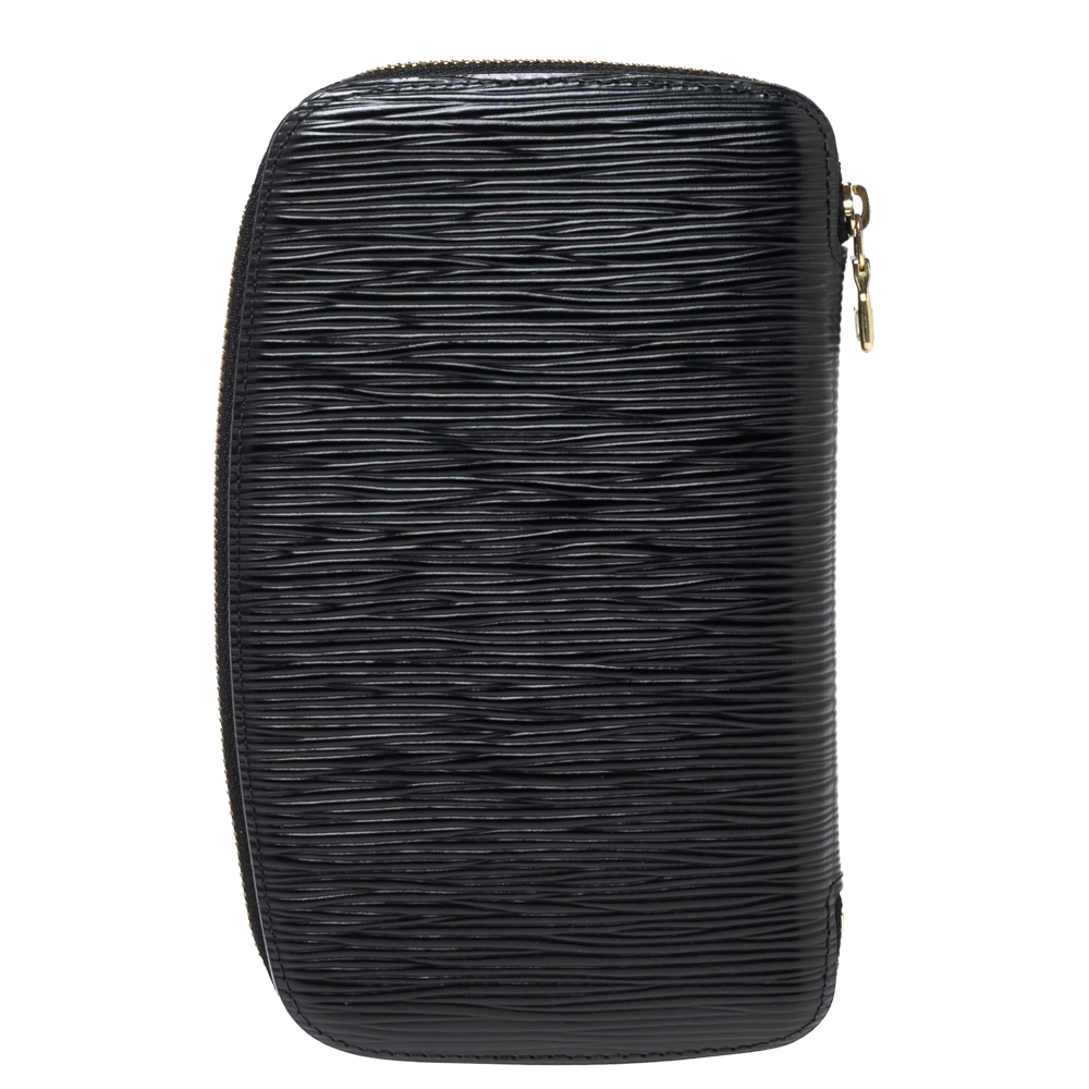 Louis Vuitton Black Epi Leather Geode Organizer Zippy Wallet