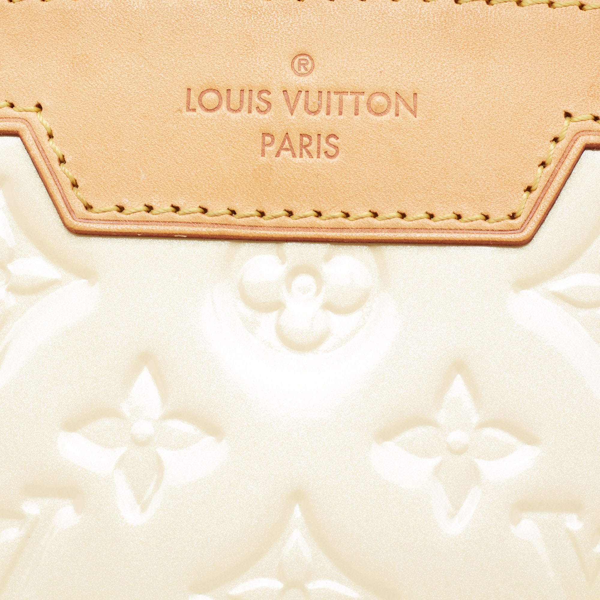 Louis Vuitton Blanc Corail Monogram Vernis Brea GM Bag