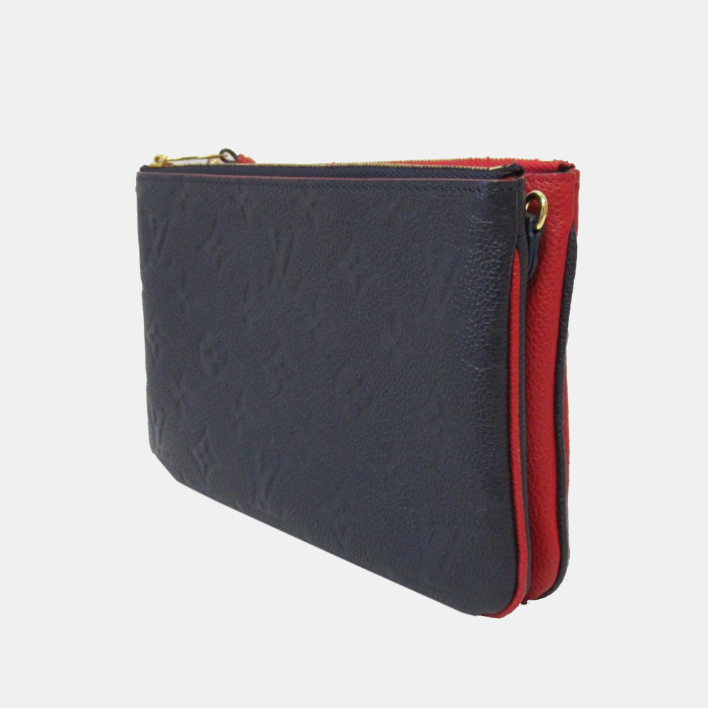 Louis Vuitton Blue/Red Monogram Empreinte Leather Double Zip Pochette Clutch Bag
Louis Vuitton Blue/Red Monogram Empreinte Leather Double Zip Pochette Clutch Bag