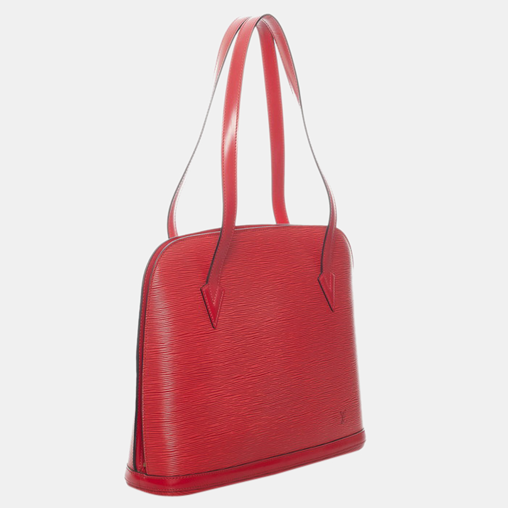

Louis Vuitton Red Epi Leather Lussac Tote Bag