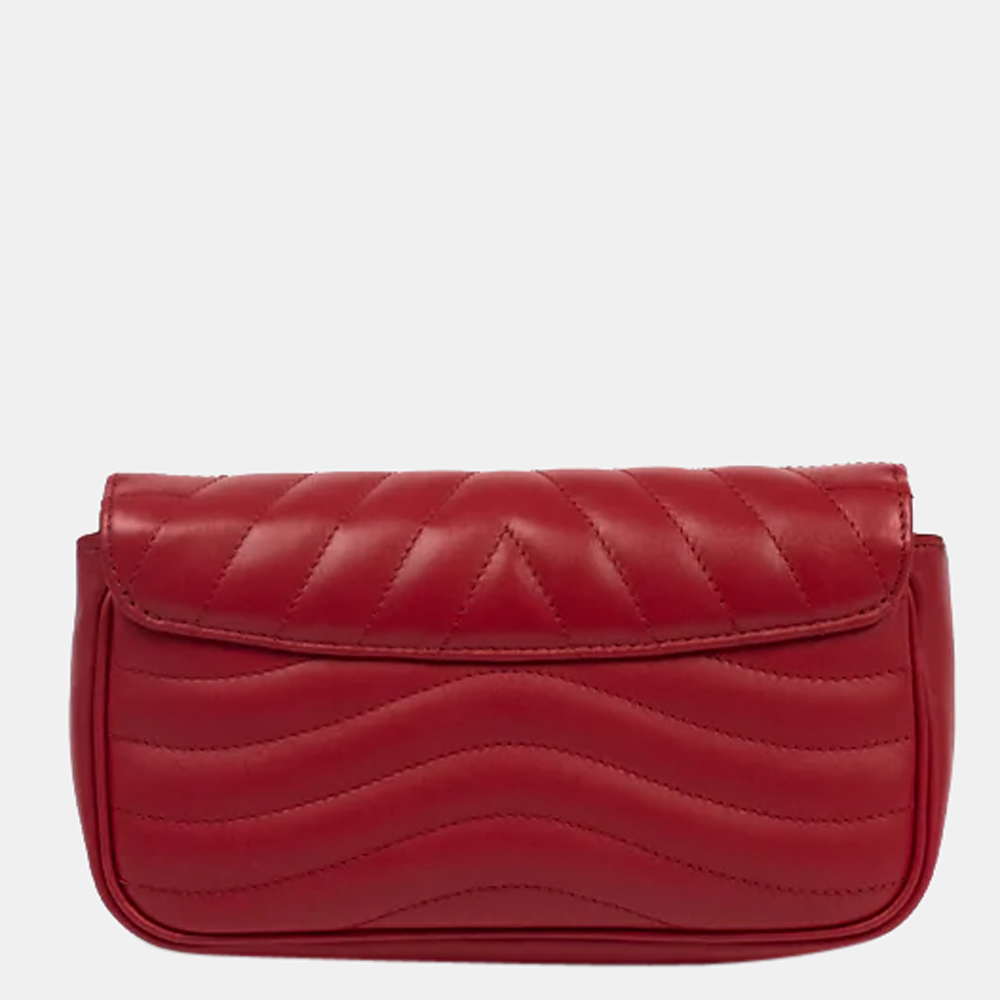 Louis Vuitton Red Leather New Wave Shoulder Bag
