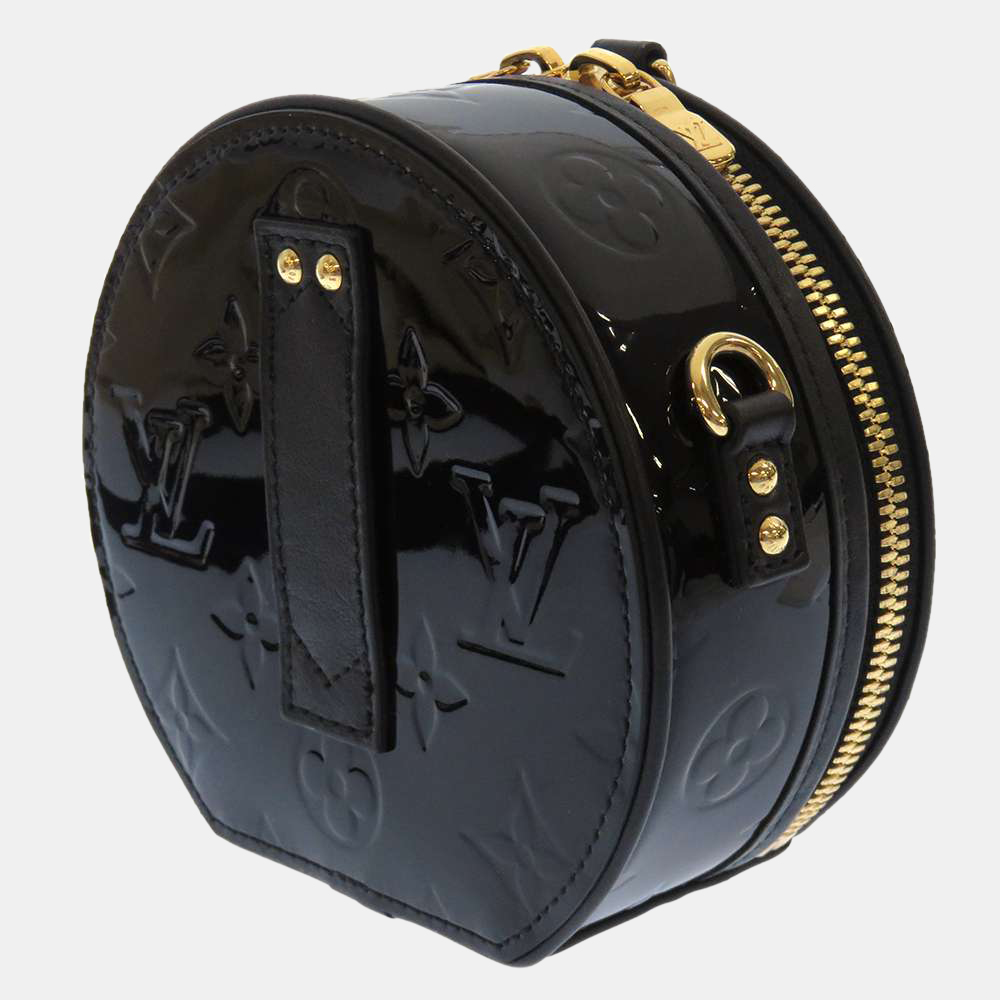 

Louis Vuitton Black Monogram Vernis Boite Chapeau Souple MM Bag