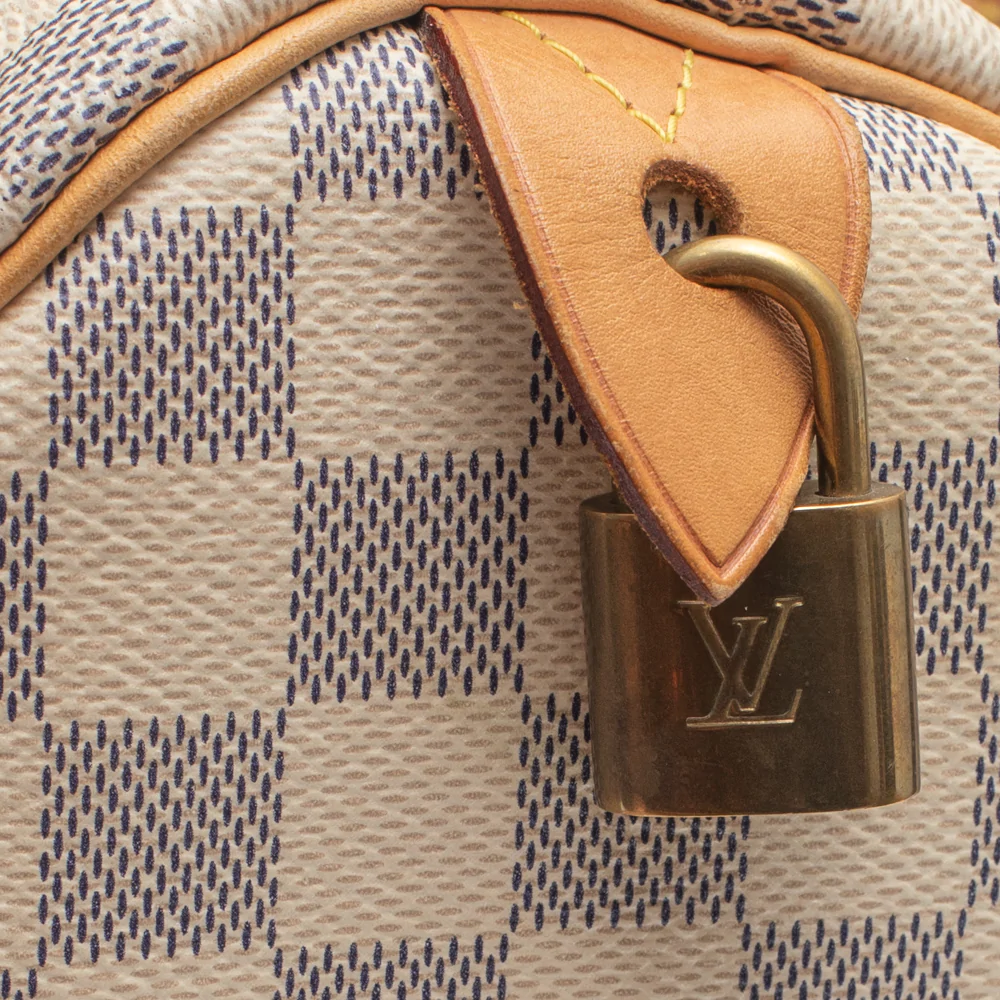 Louis Vuitton Speedy Azur Handbag In Grey Monogram Canvas