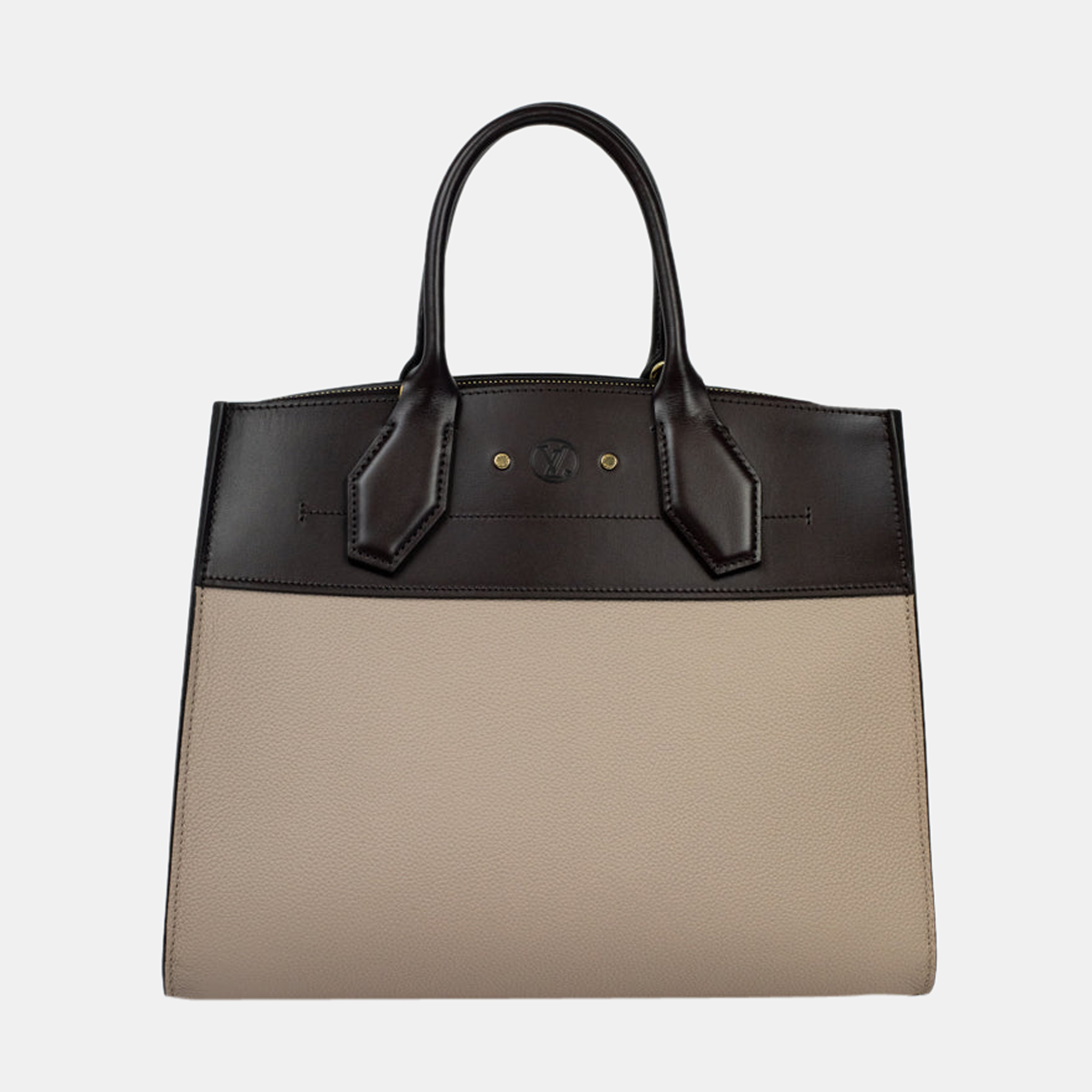 Louis Vuitton Beige/Brown Leather City Steamer Shoulder Bag