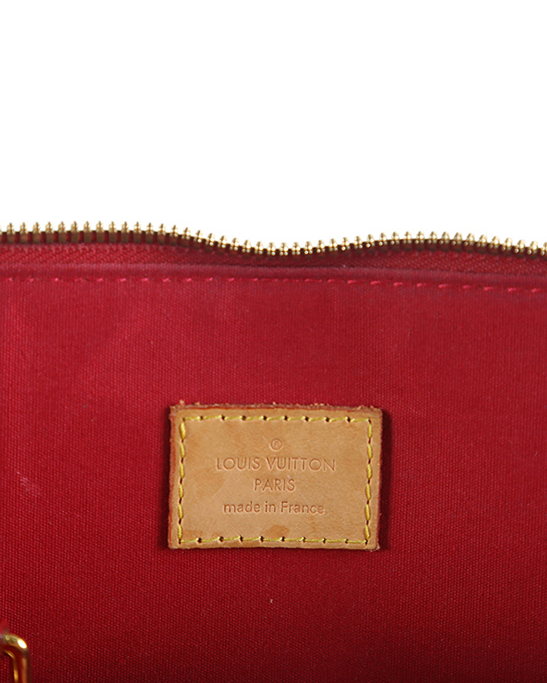 Louis Vuitton Red Vernis Monogram Leather Alma GM Satchel Bag