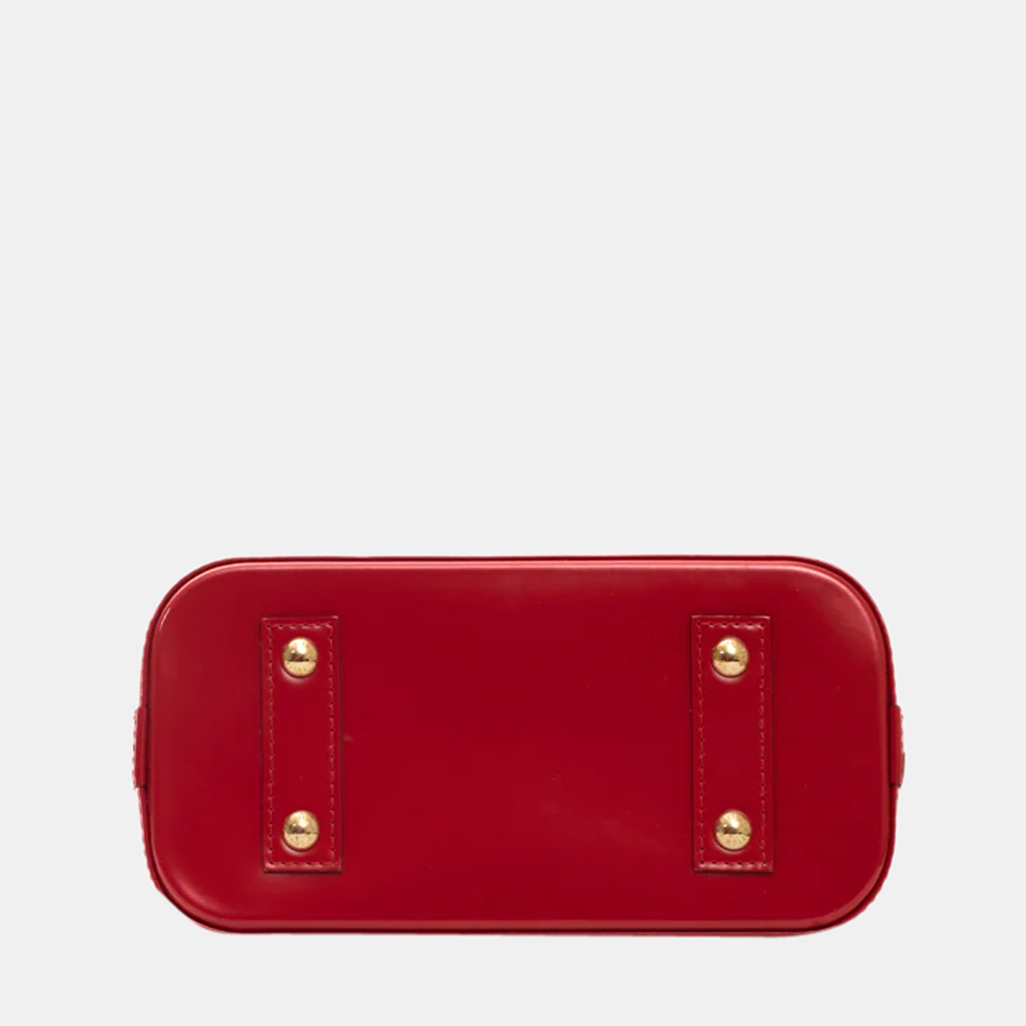 Louis Vuitton Alma Shoulder Bag In Red Patent Leather
