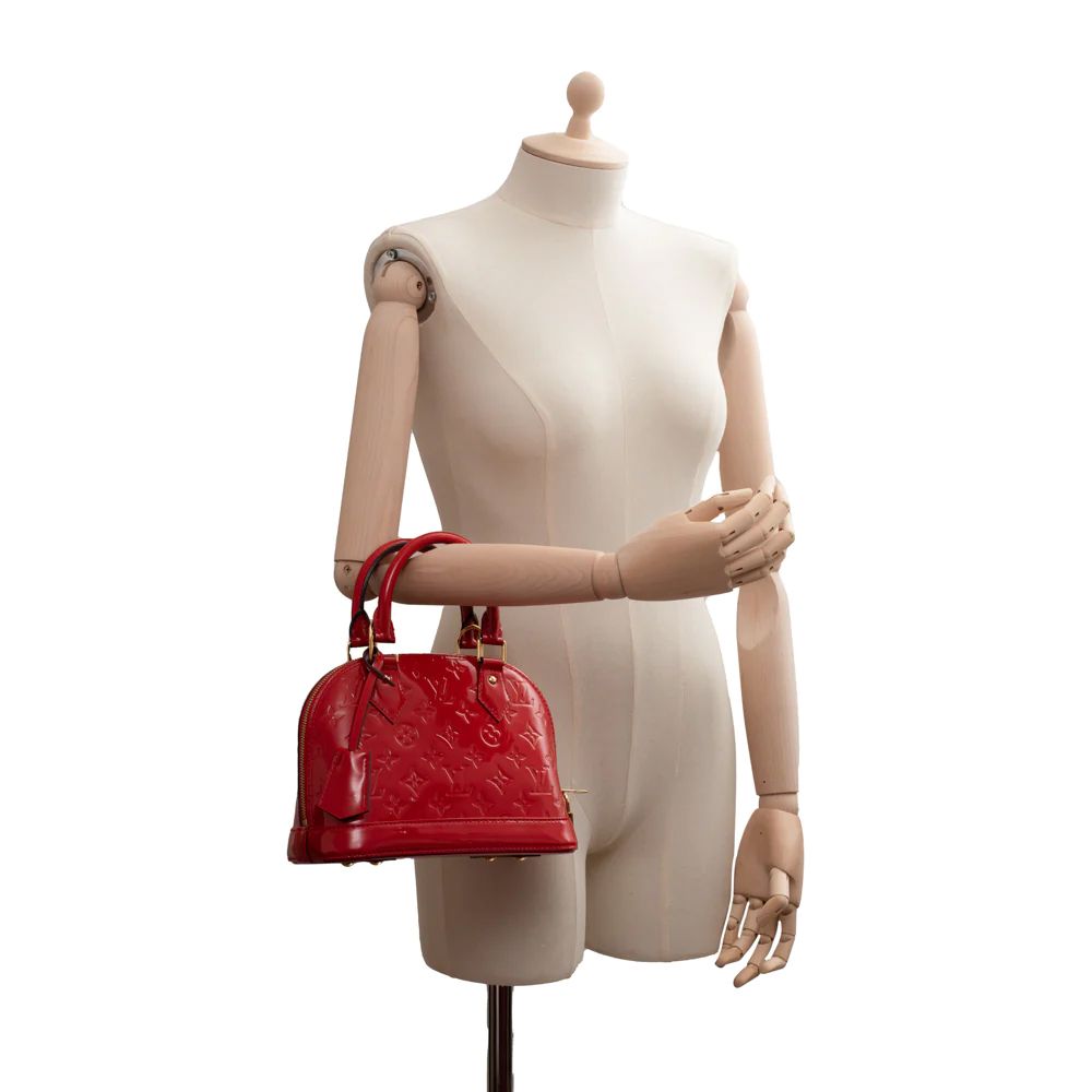 Louis Vuitton Alma Shoulder Bag In Red Patent Leather