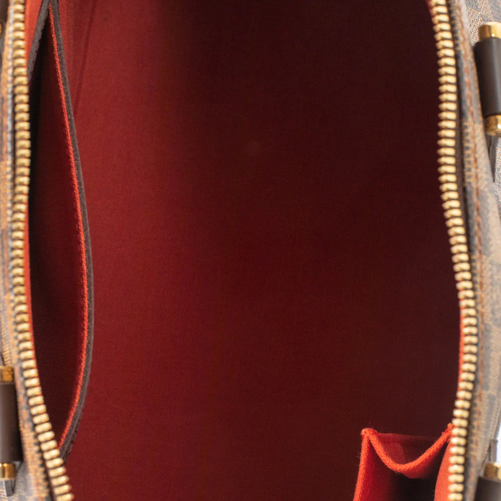 Louis Vuitton Brown Coated Canvas Leather Alma PM Satchel Bag