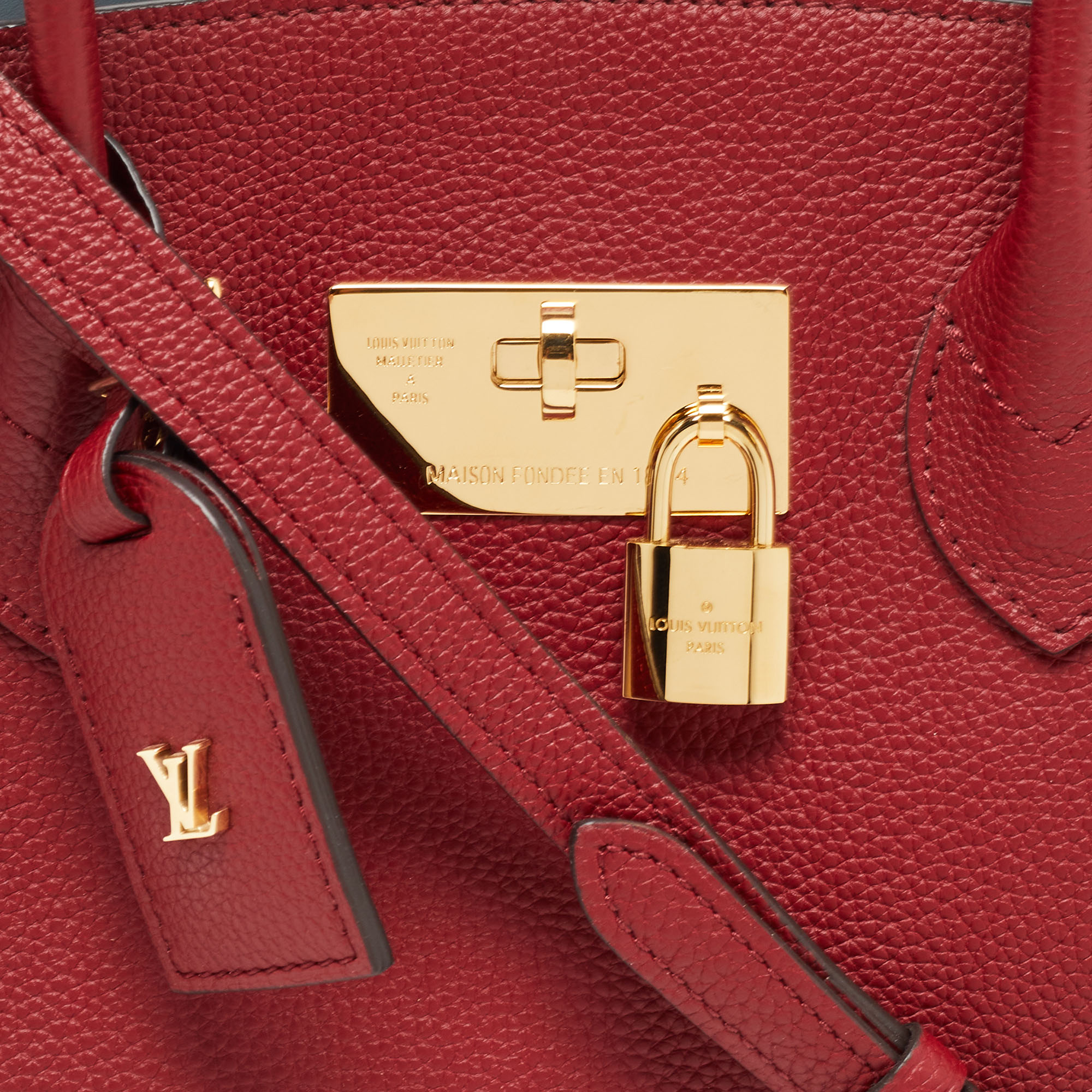 Louis Vuitton Red Leather 2Way Milla PM Bag