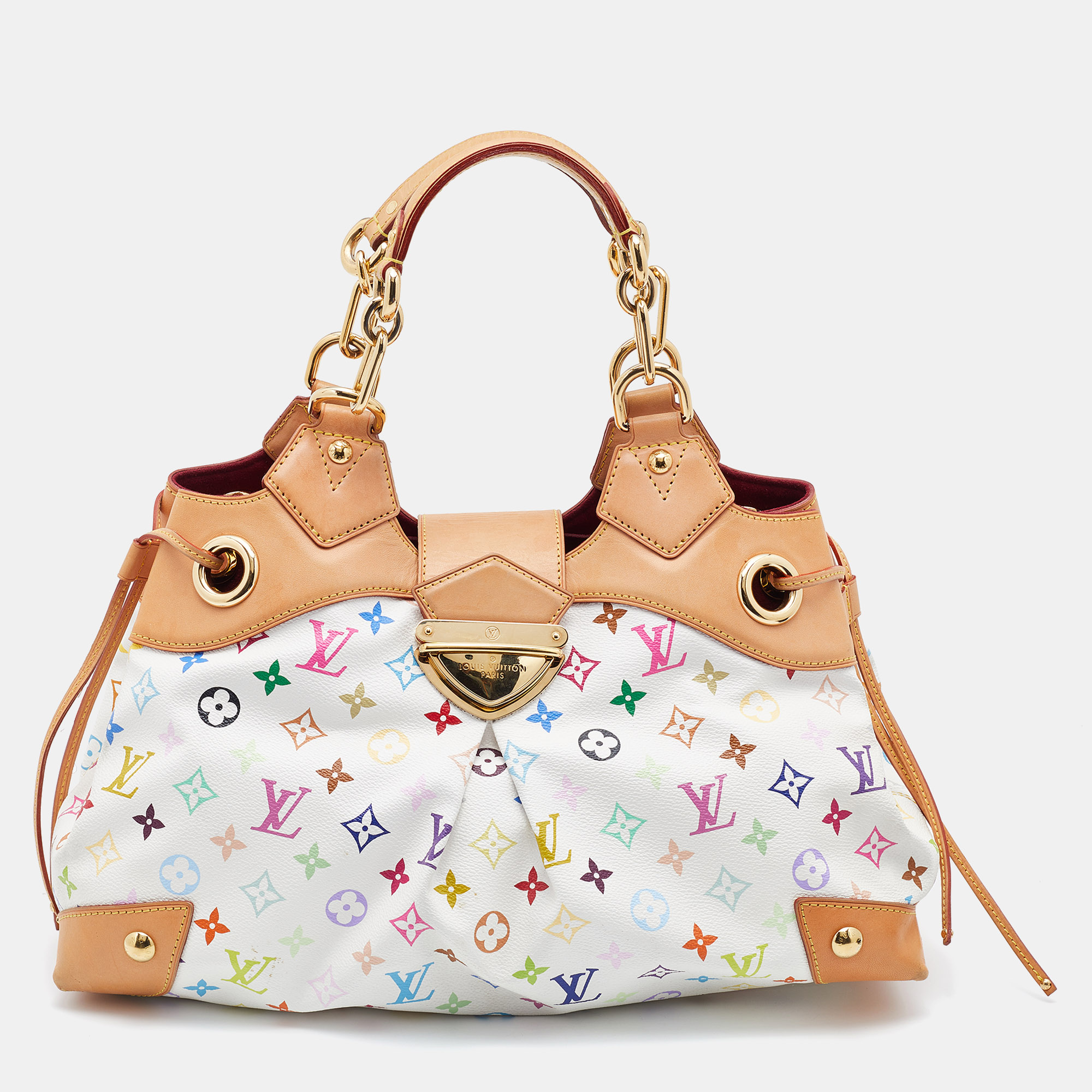 Louis Vuitton White Multicolore Monogram Canvas Ursula Bag Louis