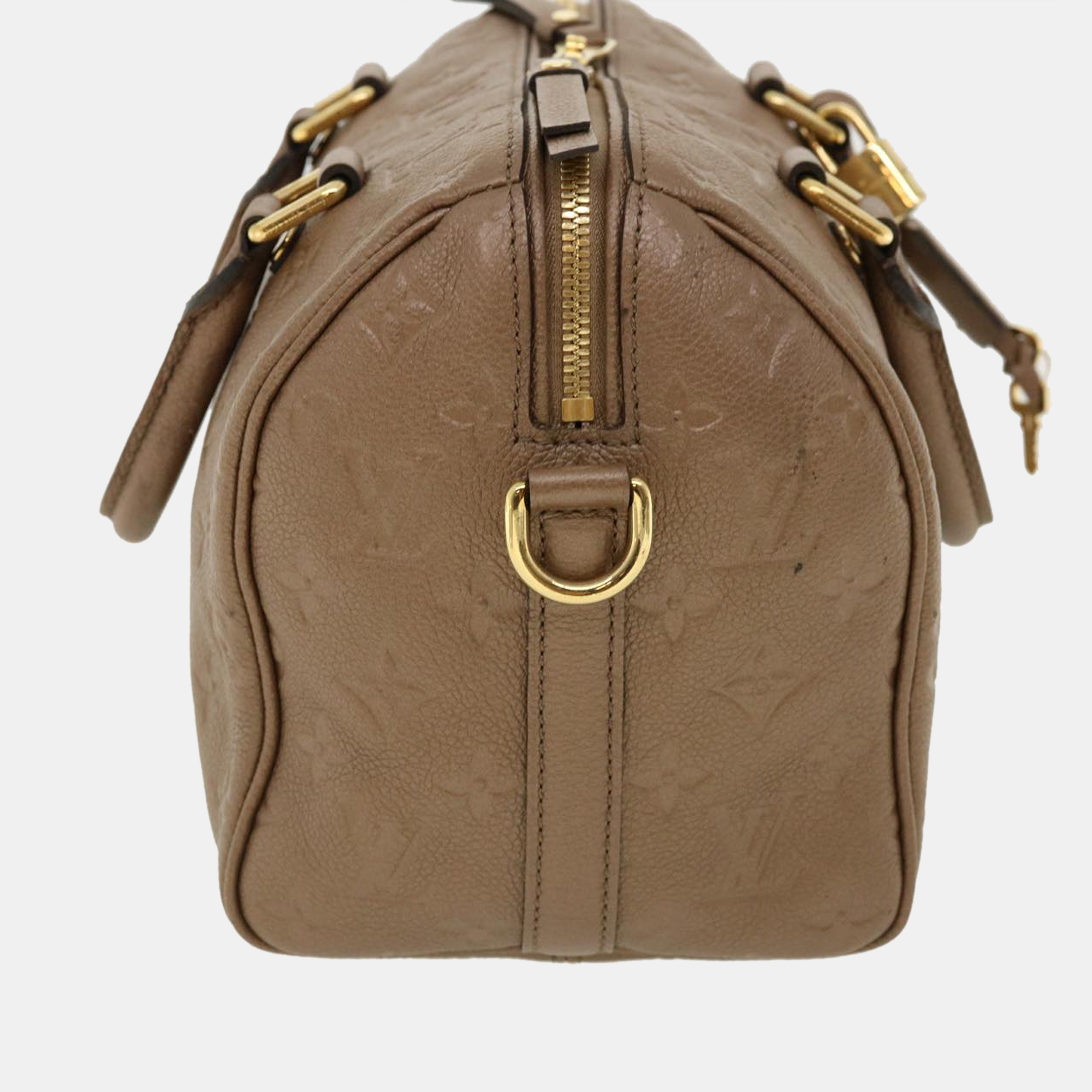 Louis Vuitton Beige Monogram Empreinte Speedy Bandouliere 25 Top Handle Bag
Louis Vuitton Beige Monogram Empreinte Speedy Bandouliere 25 Top Handle Bag