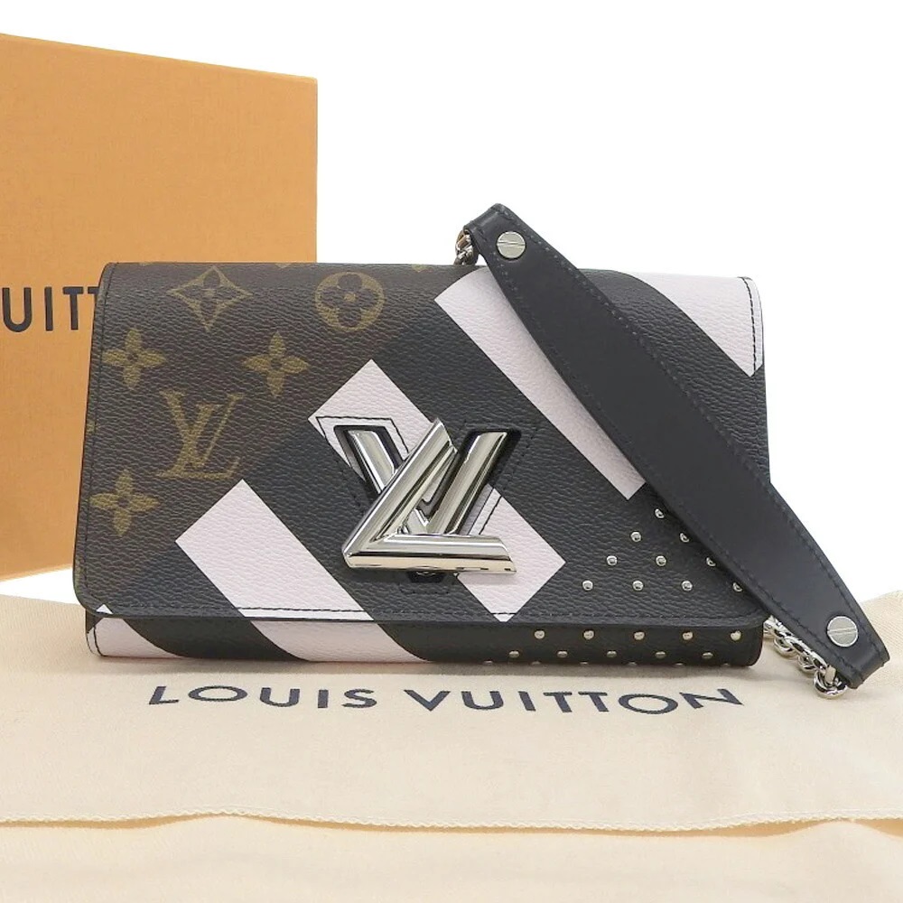 Louis Vuitton Multicolor Studded Monogram Canvas Epi Leather Twist Chain Clutch