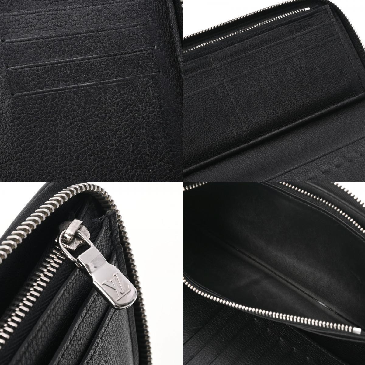 Louis Vuitton Black Leather Zippy Wallet