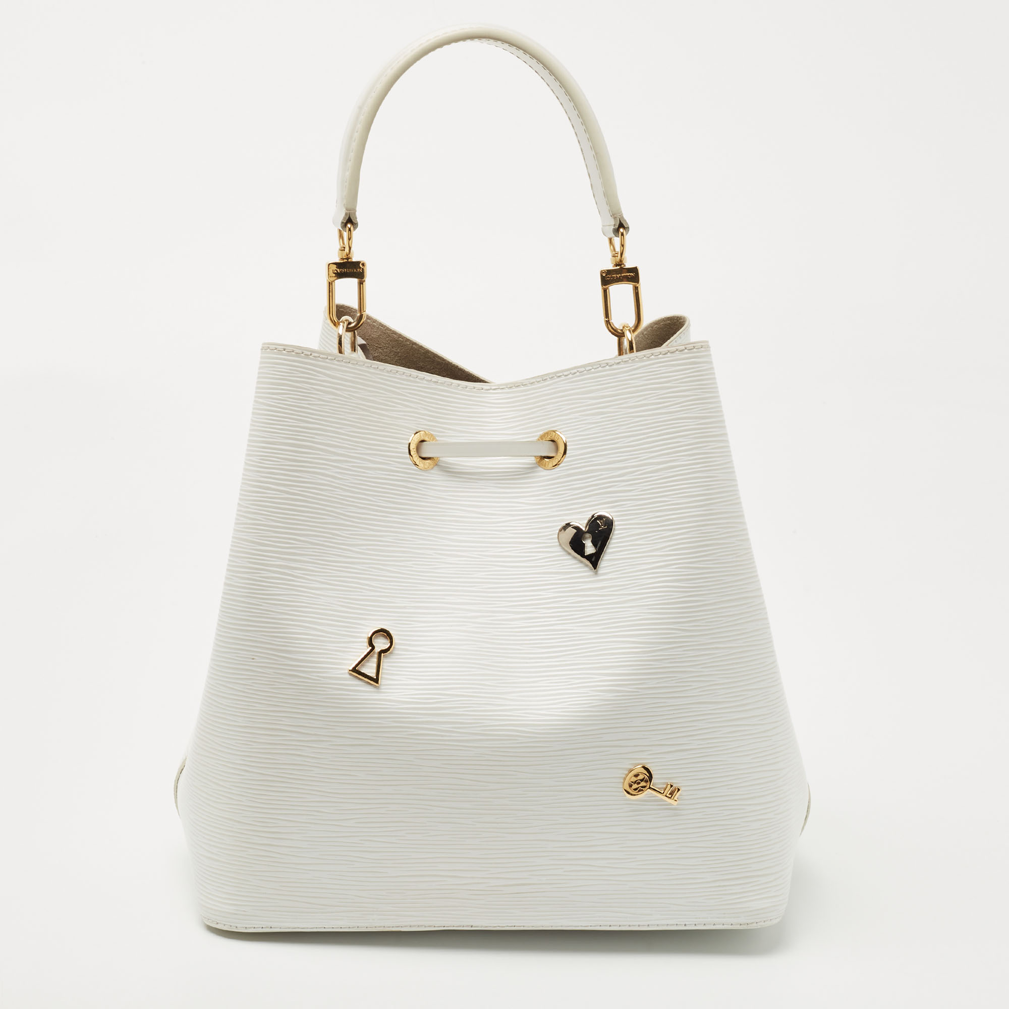 Louis Vuitton White Epi Leather Lovelock NeoNoe MM Bag