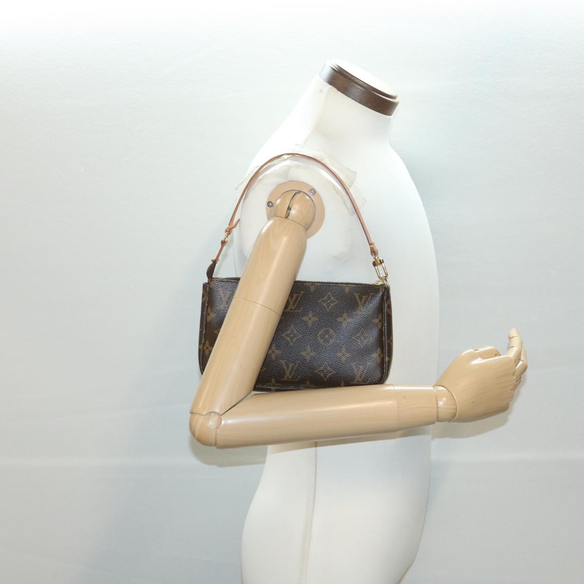 Louis Vuitton Brown Monogram Canvas Pochette Accessoires Shoulder Bag