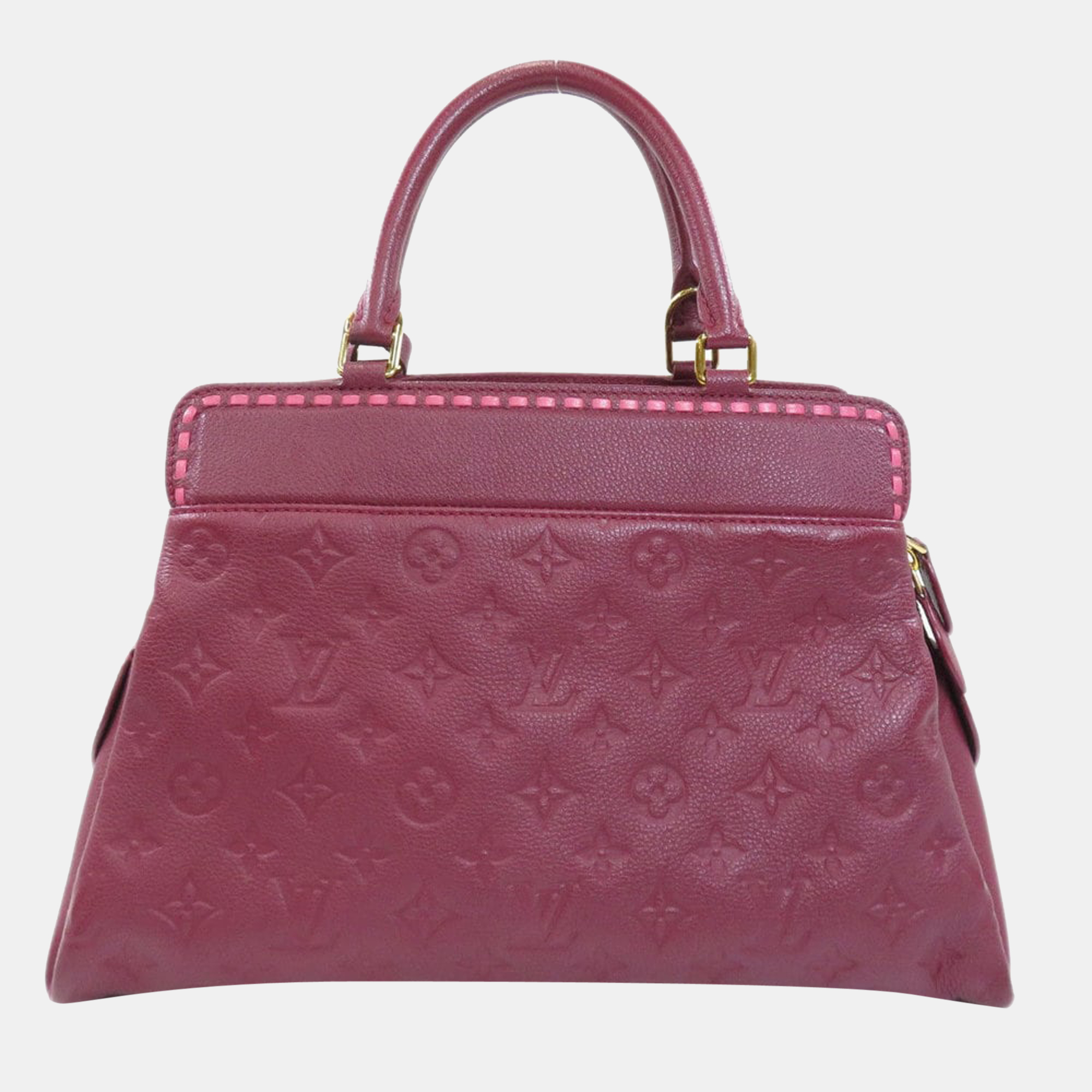 Louis Vuitton Pink Monogram Empreinte Vosges MM Top Handle Bag