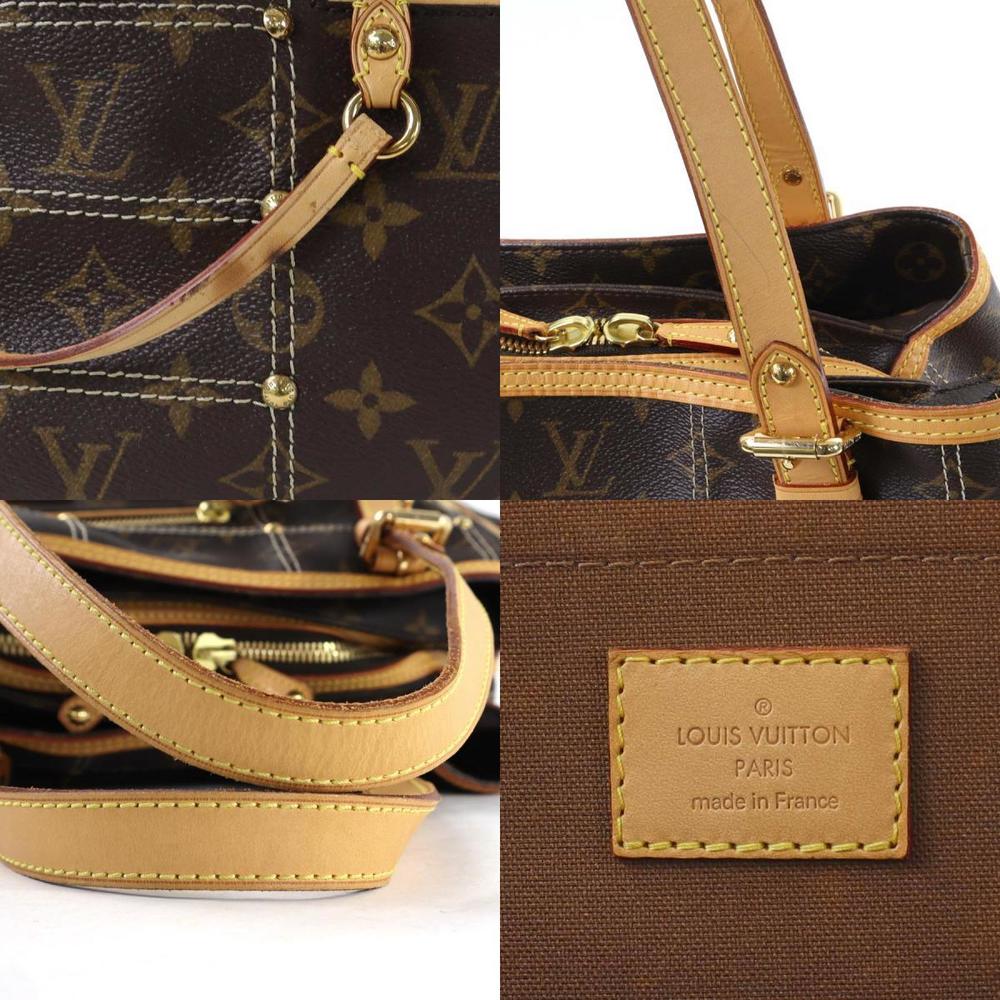 Louis Vuitton Brown Monogram Canvas Limited Edition Riveting Shoulder Bag