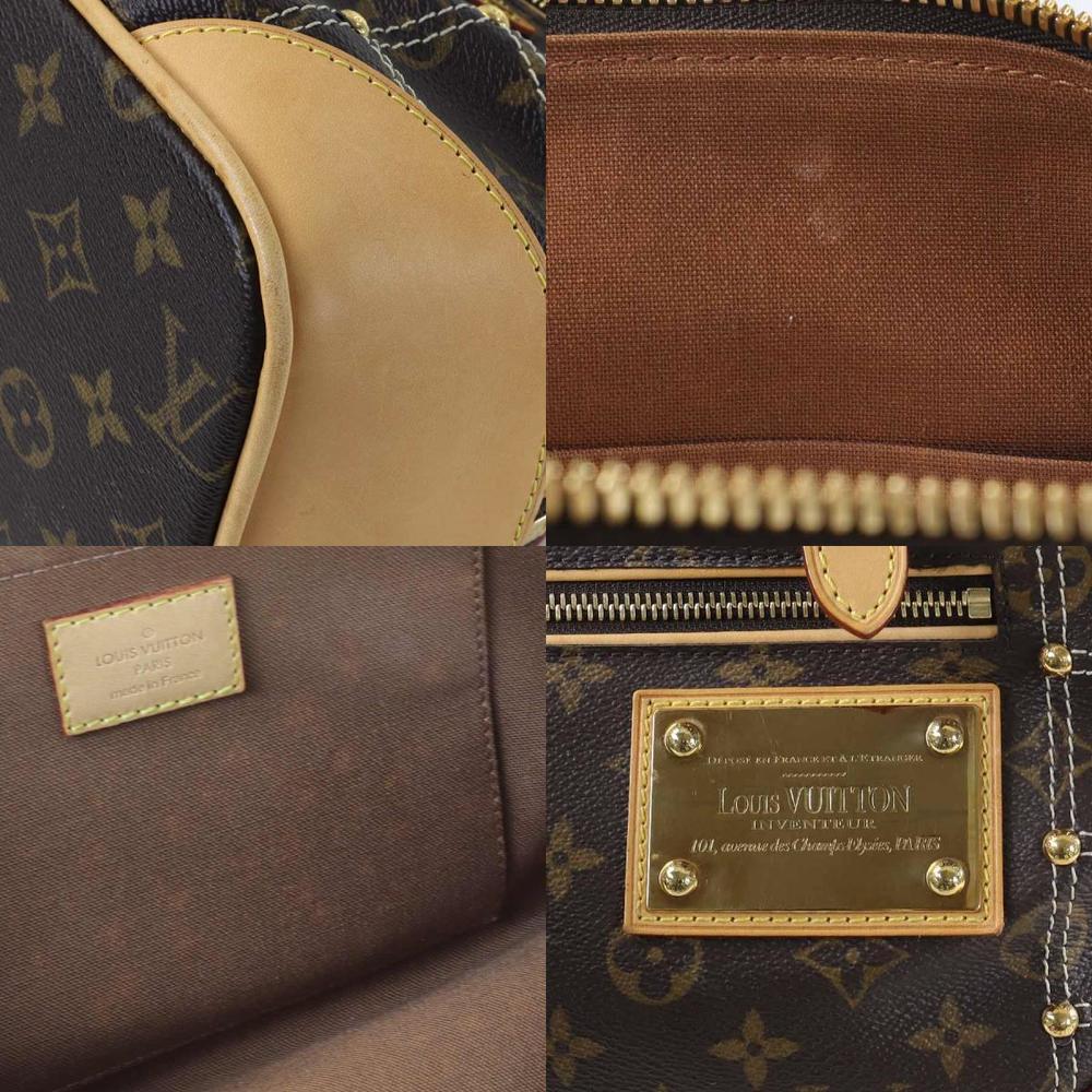 Louis Vuitton Brown Monogram Canvas Limited Edition Riveting Shoulder Bag