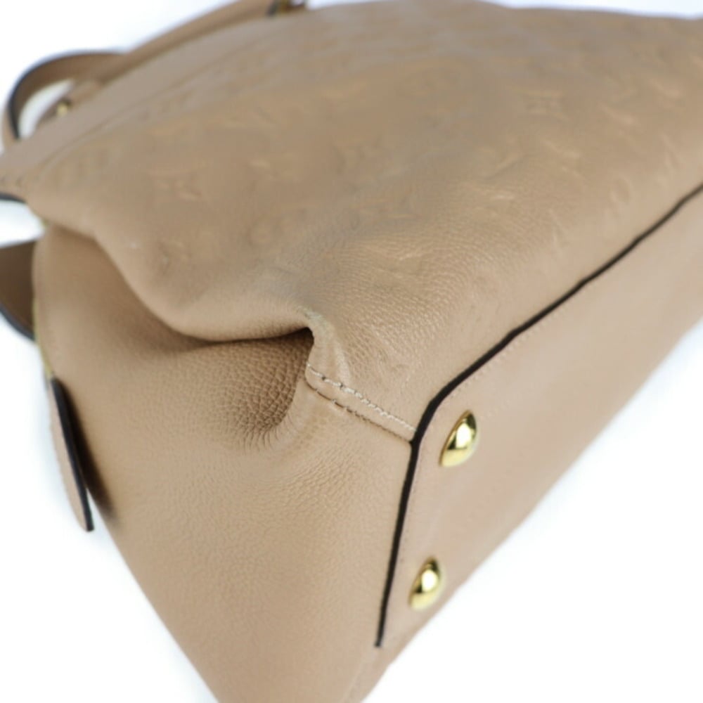 Louis Vuitton Beige Monogram Empreinte Leather Vosges Top Handle Bag