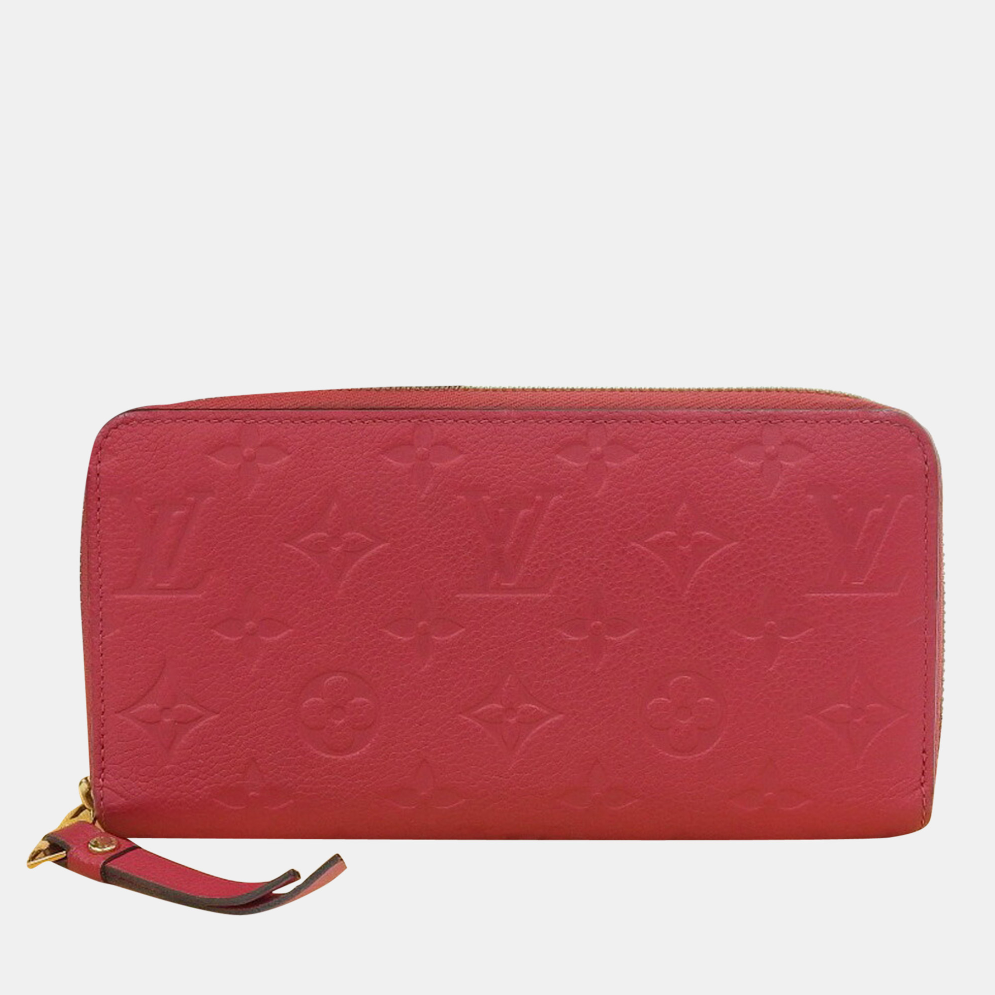 Louis Vuitton Red Monogram Empreinte Leather Zippy Long Wallet