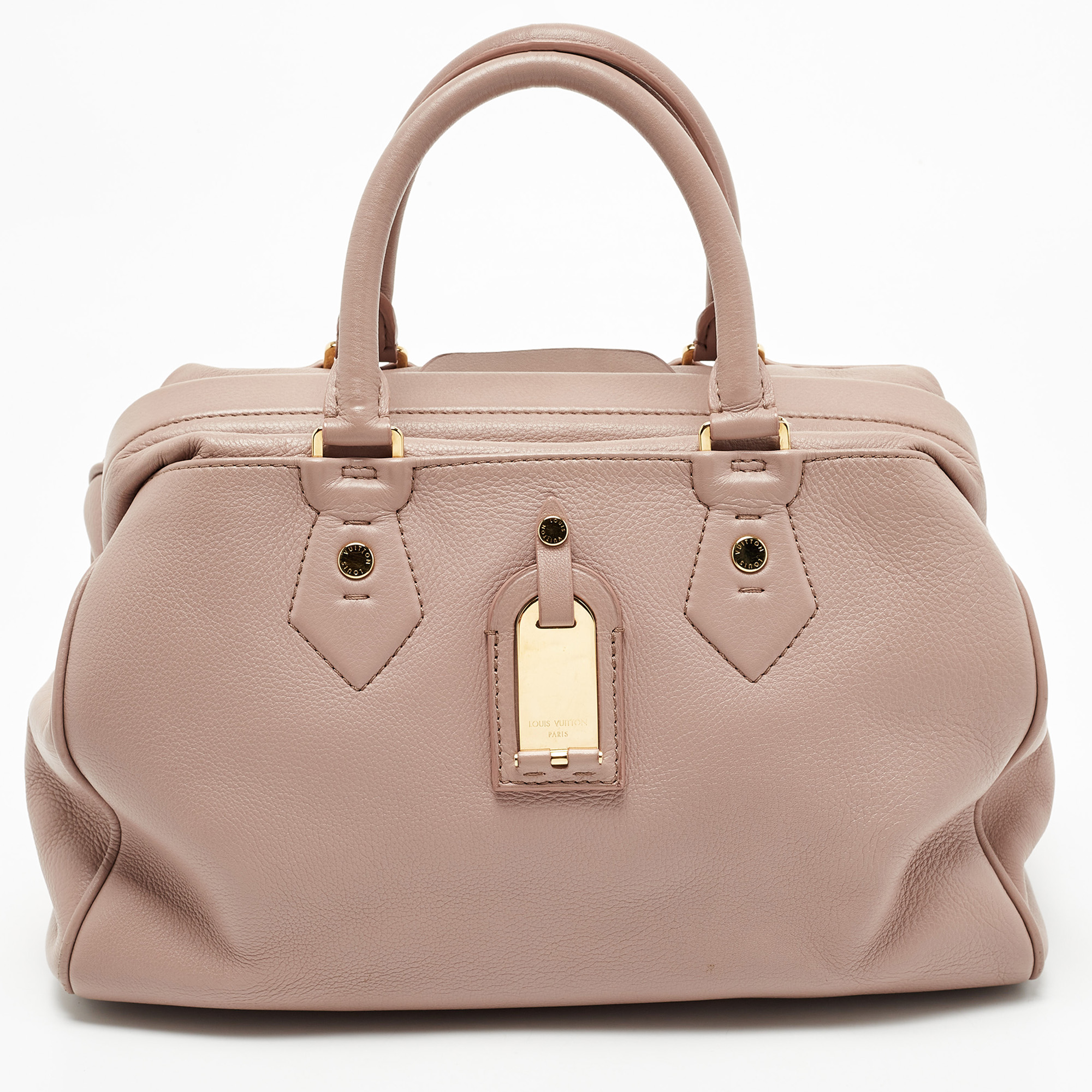 Louis Vuitton Rose Cuir Leather Cinema Intrigue Bag