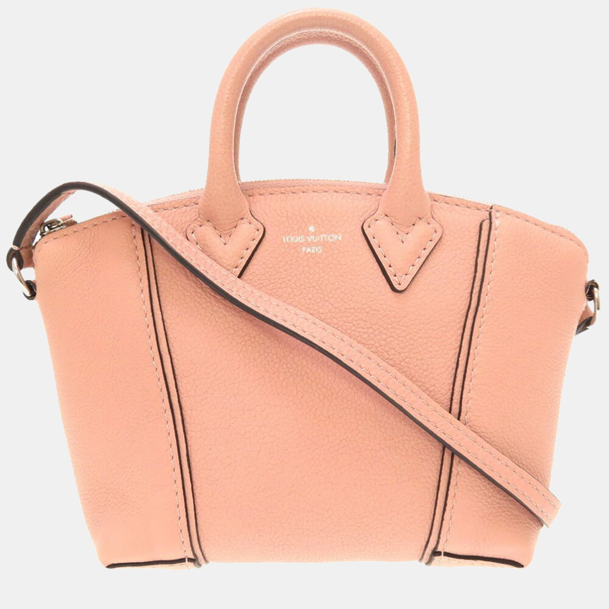 Louis Vuitton Pink Leather Soft Lockit Tote Bag