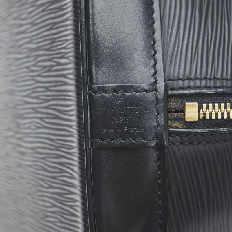 Louis Vuitton Black Epi Leather Alma PM Satchel Bag