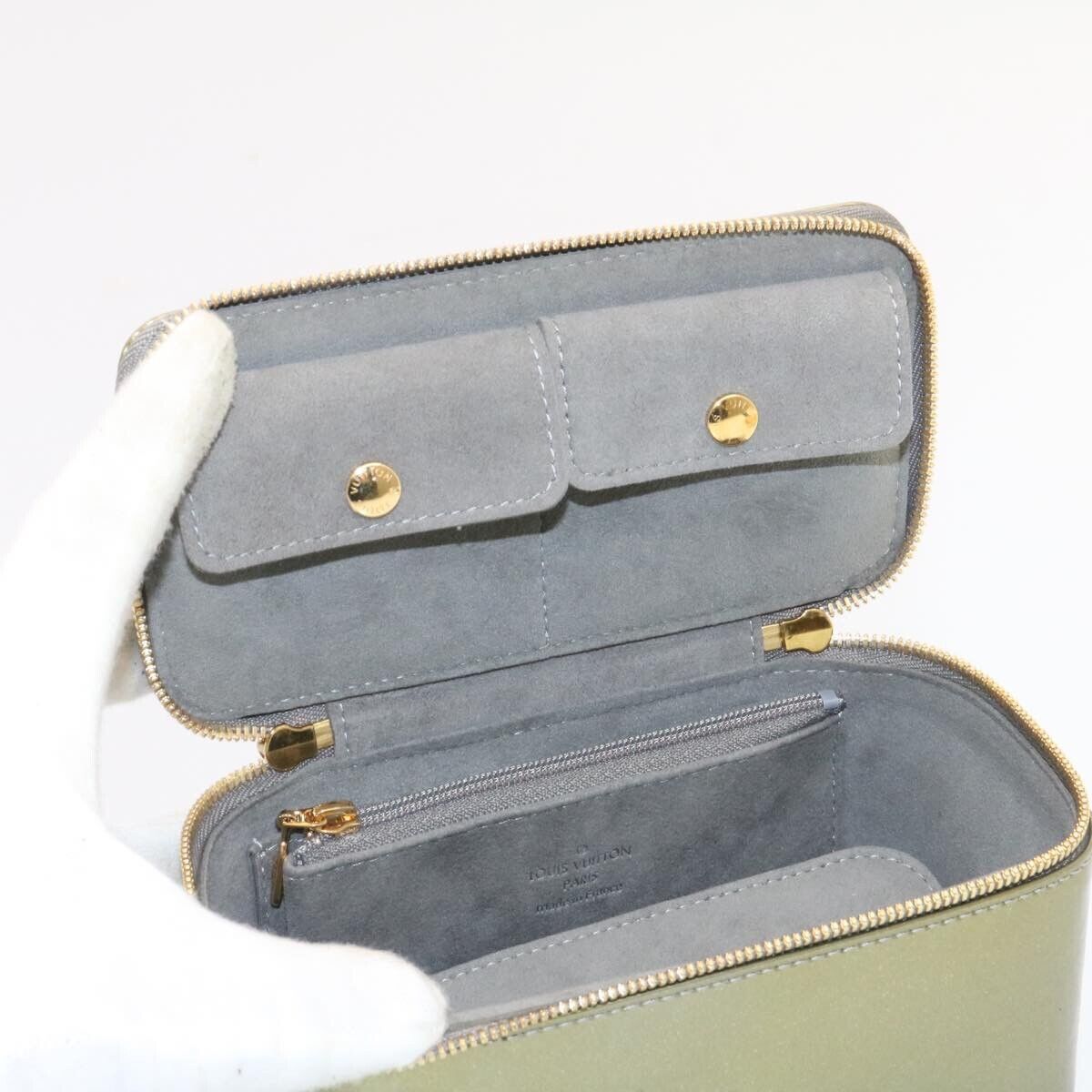 Louis Vuitton Green Vernis Leather Jewel Case Top Handle Bag