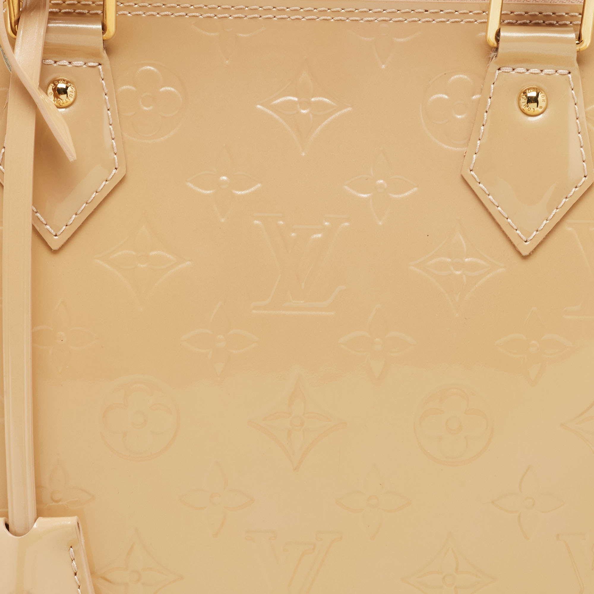 Louis Vuitton Rose Florentine Monogram Vernis Alma GM Bag