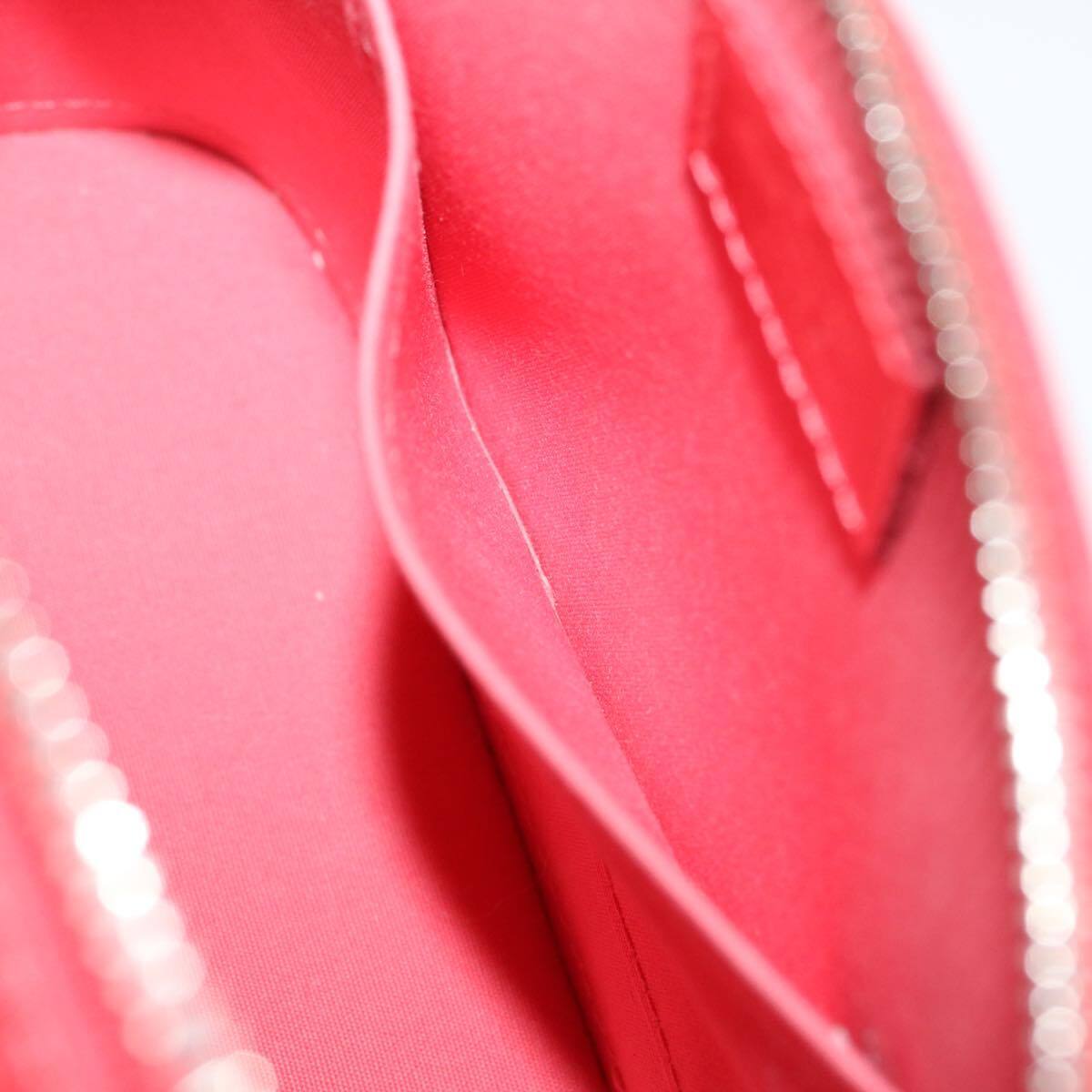 Louis Vuitton Red/Pink Monogram Vernis Rayures Alma BB Bag