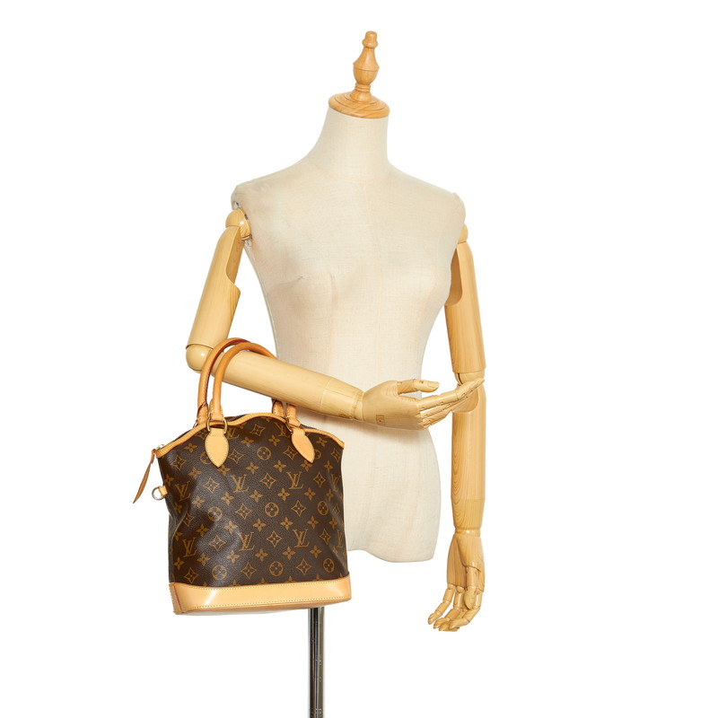 Louis Vuitton Brown Canvas Monogram Lockit Vertical Handbag