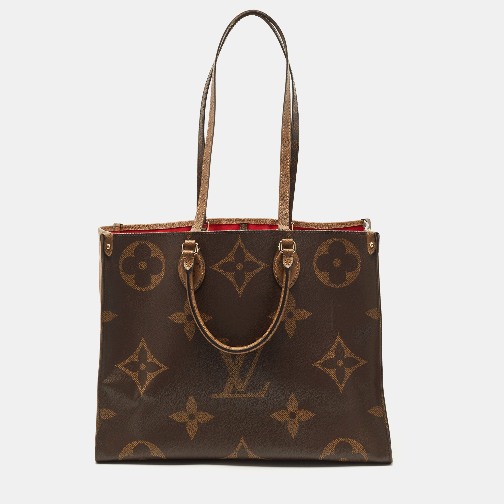 

Louis Vuitton Monogram Reverse Giant Canvas OnTheGo GM Bag, Brown