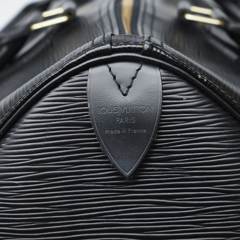 Louis Vuitton Black Epi Speedy 35 Handbag