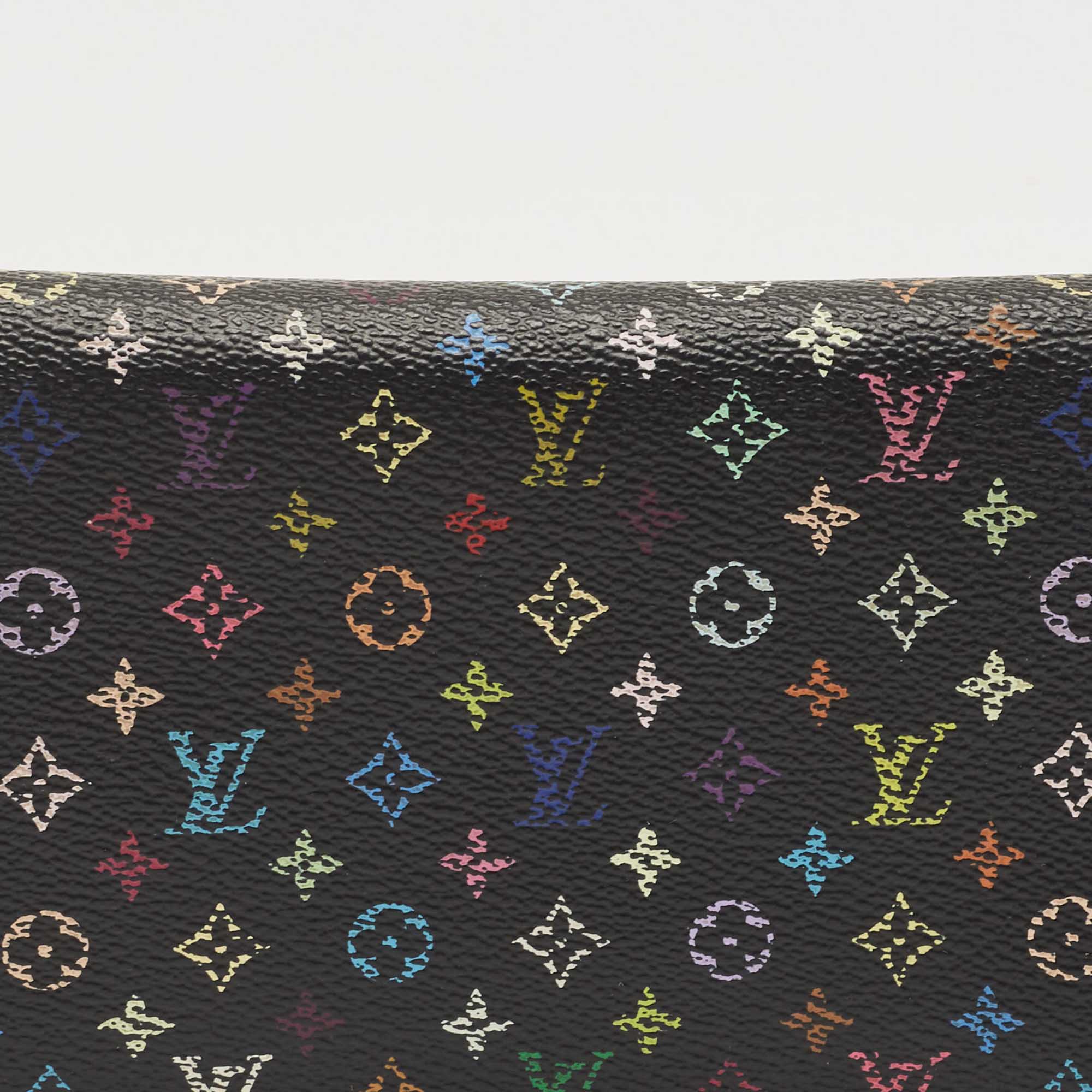 Louis Vuitton Black Monogram Multicolore Canvas Insolite Pistache Wallet